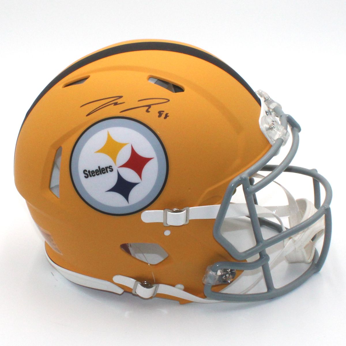 Pittsburgh Steelers #88 Pat Freiermuth Autographed Riddell Authentic 1933 Legacy Collection Full-Size Helmet 3 Pittsburgh Steelers #88 Pat Freiermuth Autographed Riddell Authentic 1933 Legacy Collection Full-Size Helmet