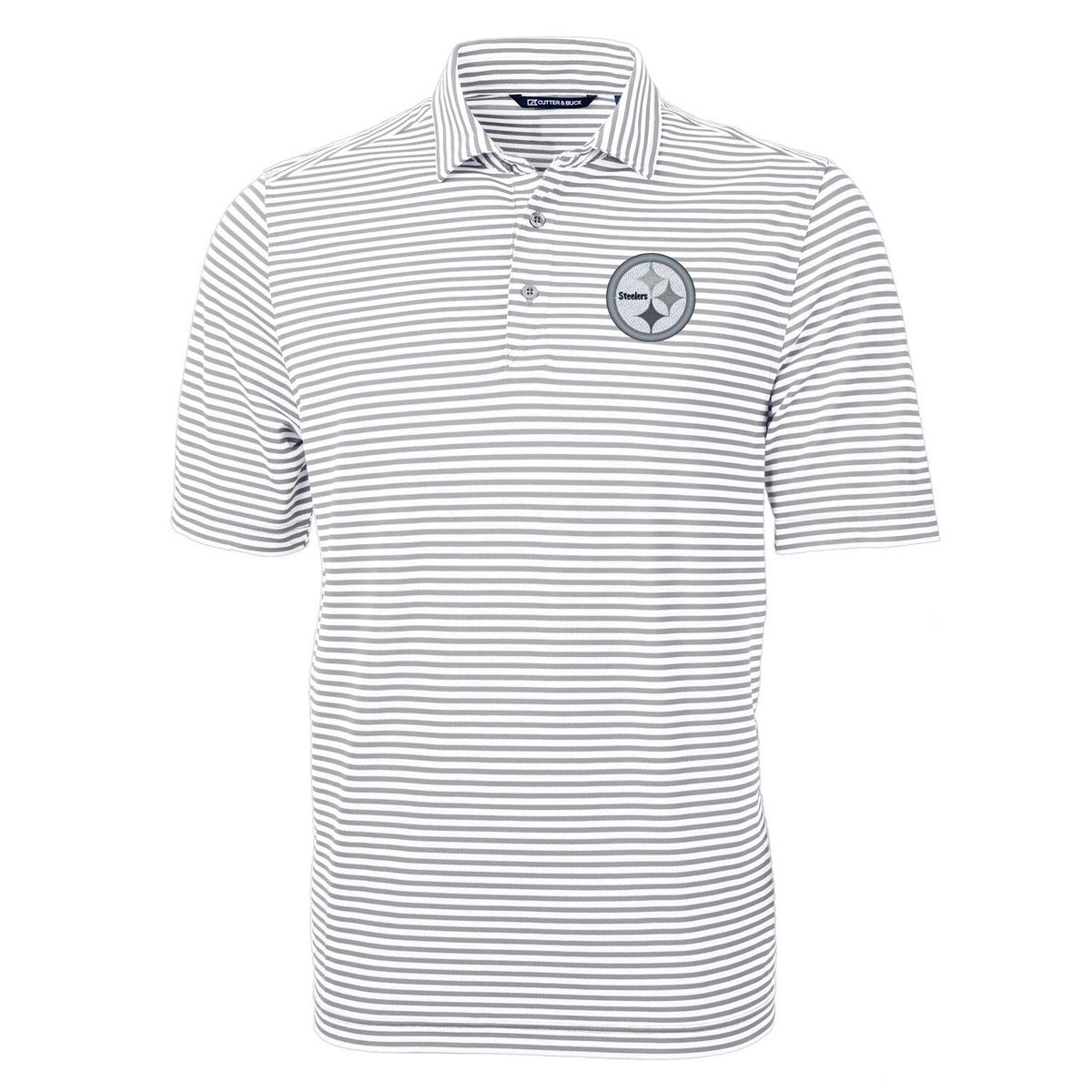 Pittsburgh Steelers Men's Virtue Eco Pique Stripe Recycled Polo 1 Pittsburgh Steelers Men's Virtue Eco Pique Stripe Recycled Polo