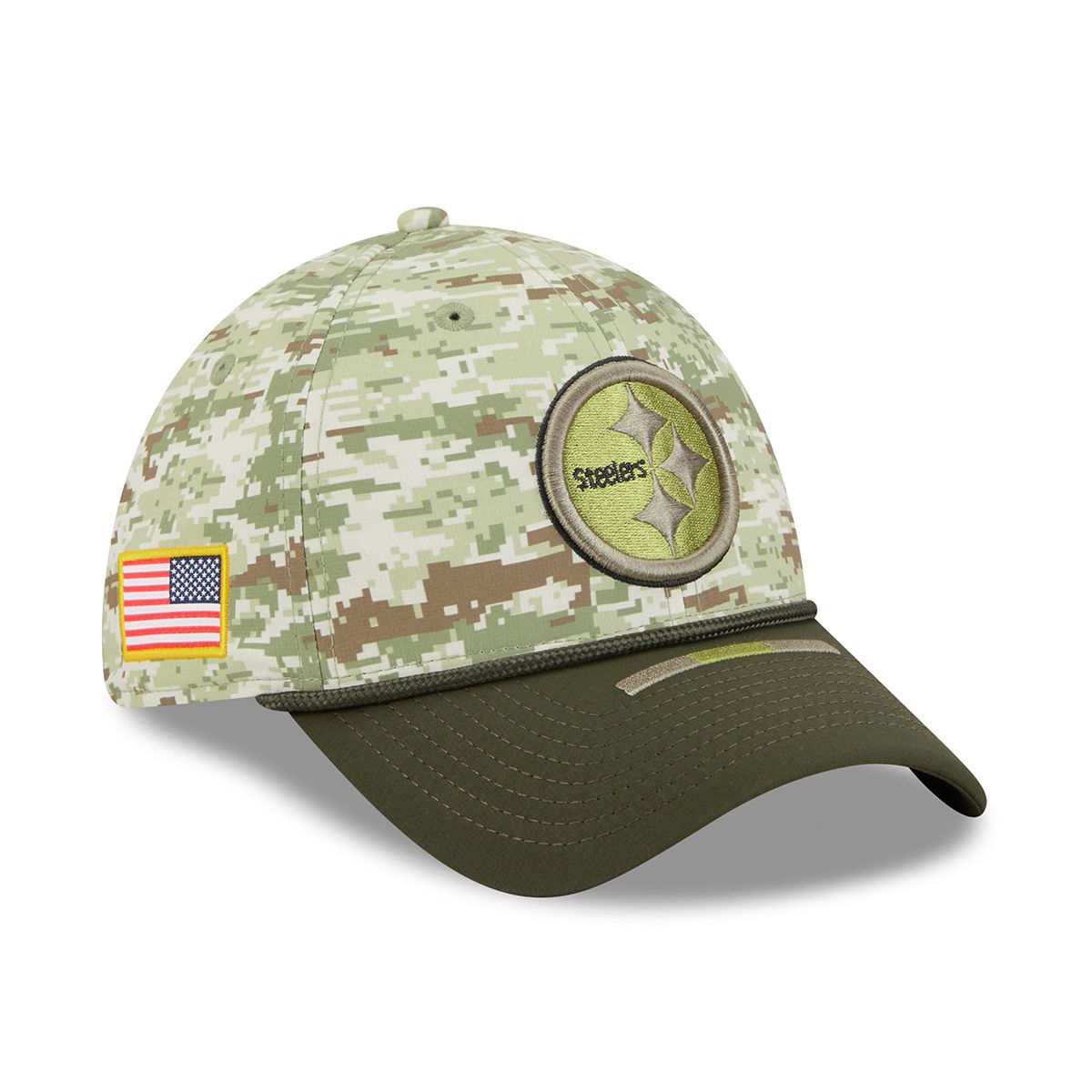 Pittsburgh Steelers New Era 39THIRTY Sideline Salute to Service Camo Hat 2 Pittsburgh Steelers New Era 39THIRTY Sideline Salute to Service Camo Hat