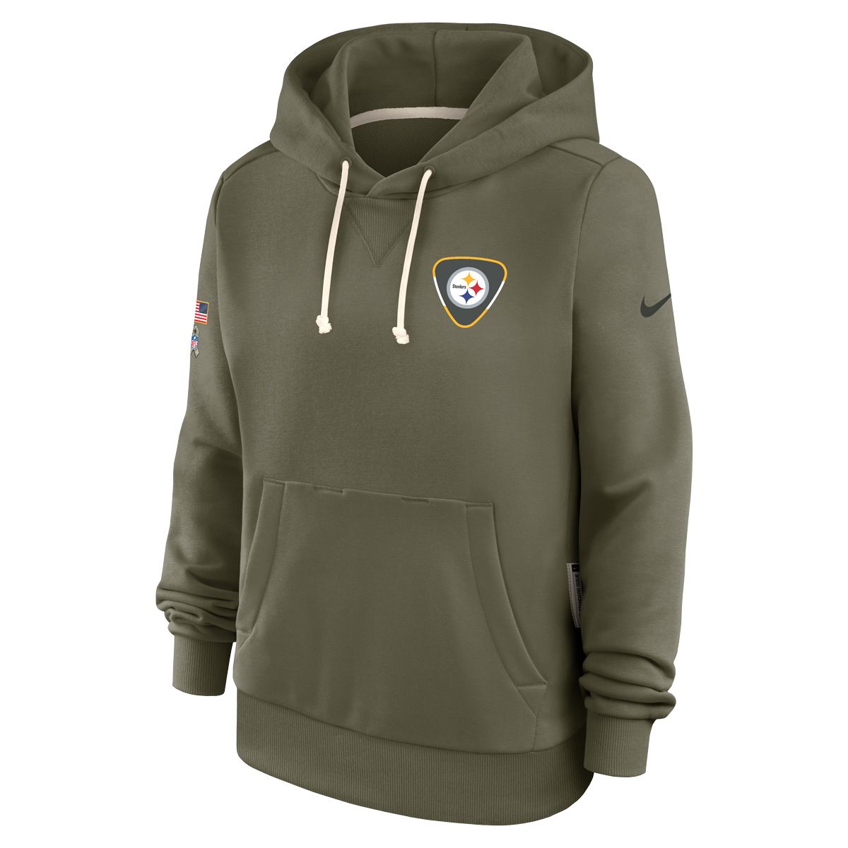 Pittsburgh Steelers Women's Nike Salute to Service Green Pullover Fleece Hoodie 2 Pittsburgh Steelers Women's Nike Salute to Service Green Pullover Fleece Hoodie