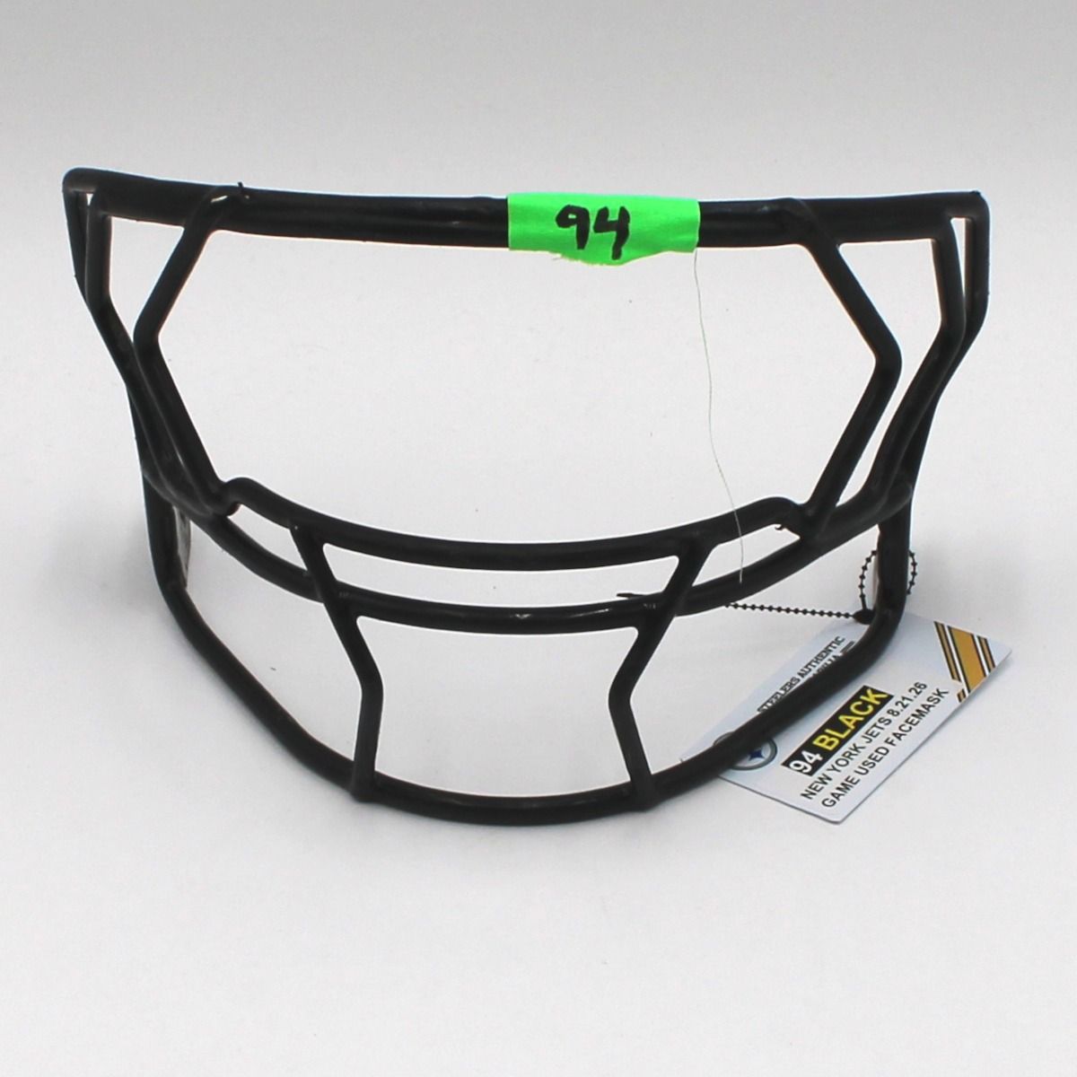 Pittsburgh Steelers #94 Yahya Black Game Used Facemask vs New York Jets 8.21.26