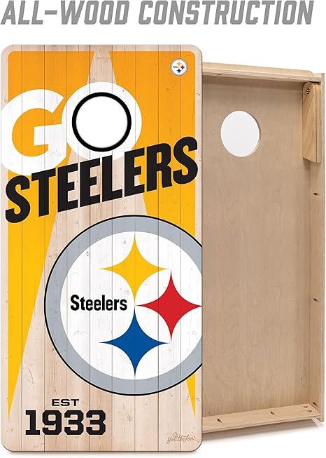 Pittsburgh Steelers 2’ x 4’ Cornhole Game 4 Pittsburgh Steelers 2’ x 4’ Cornhole Game