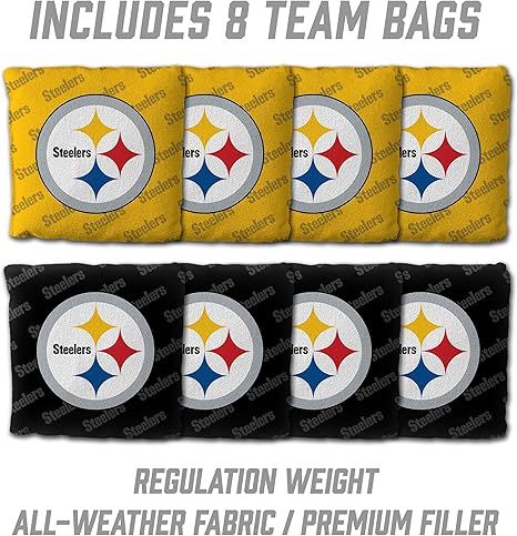 Pittsburgh Steelers 2’ x 4’ Cornhole Game 5 Pittsburgh Steelers 2’ x 4’ Cornhole Game