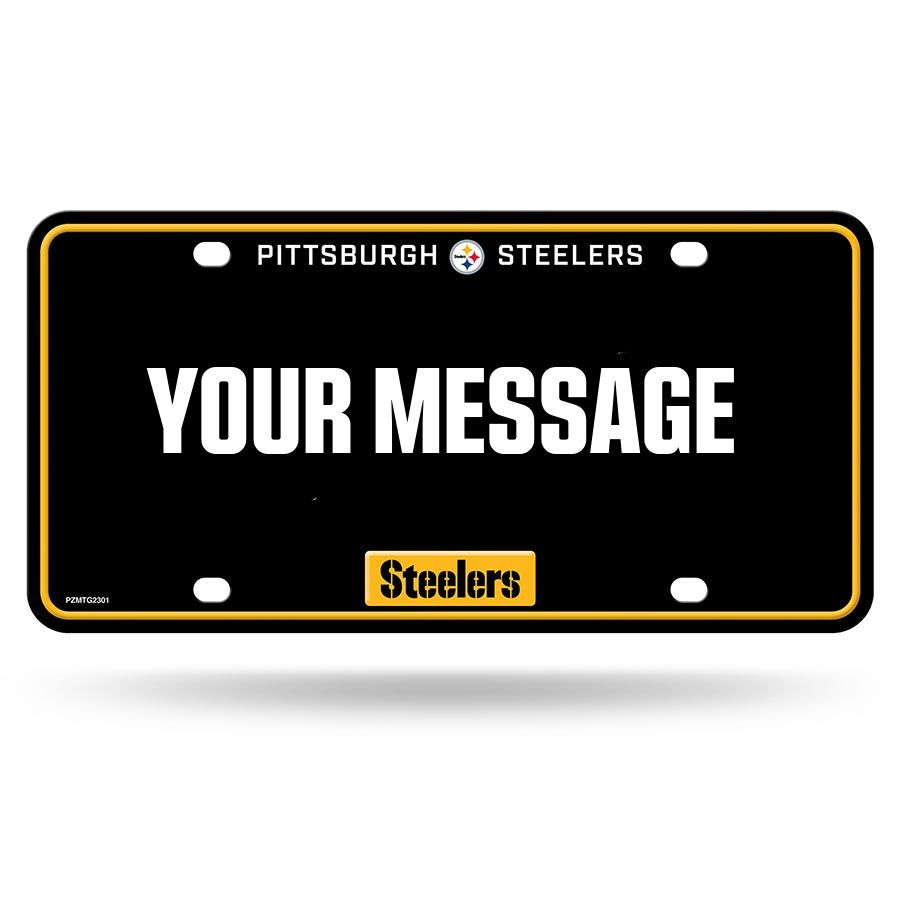 Pittsburgh Steelers Custom Metal Auto Plate