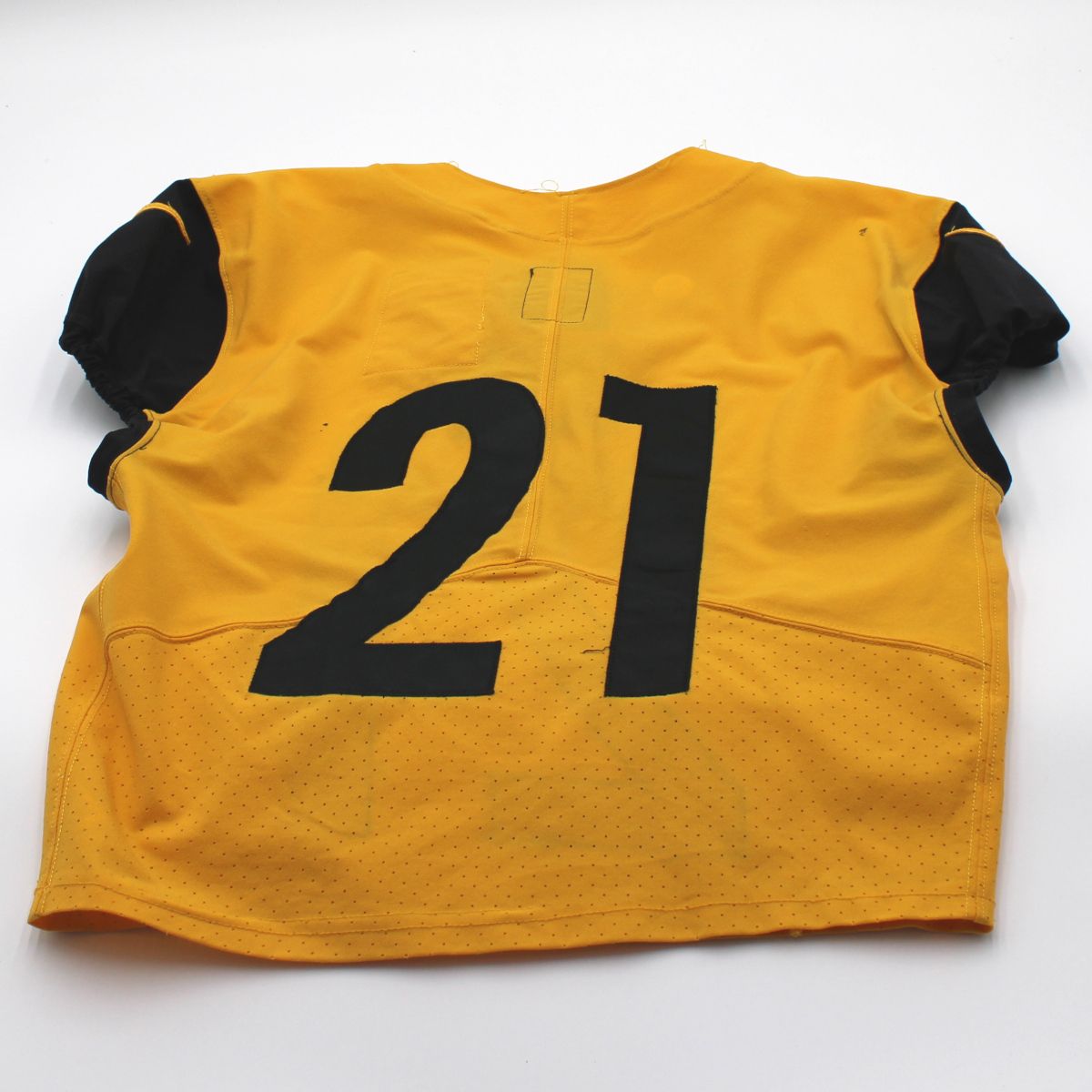 Pittsburgh Steelers #21 Darius Rush 2023 Practice Used Gold Defense Jersey 2 Pittsburgh Steelers #21 Darius Rush 2023 Practice Used Gold Defense Jersey