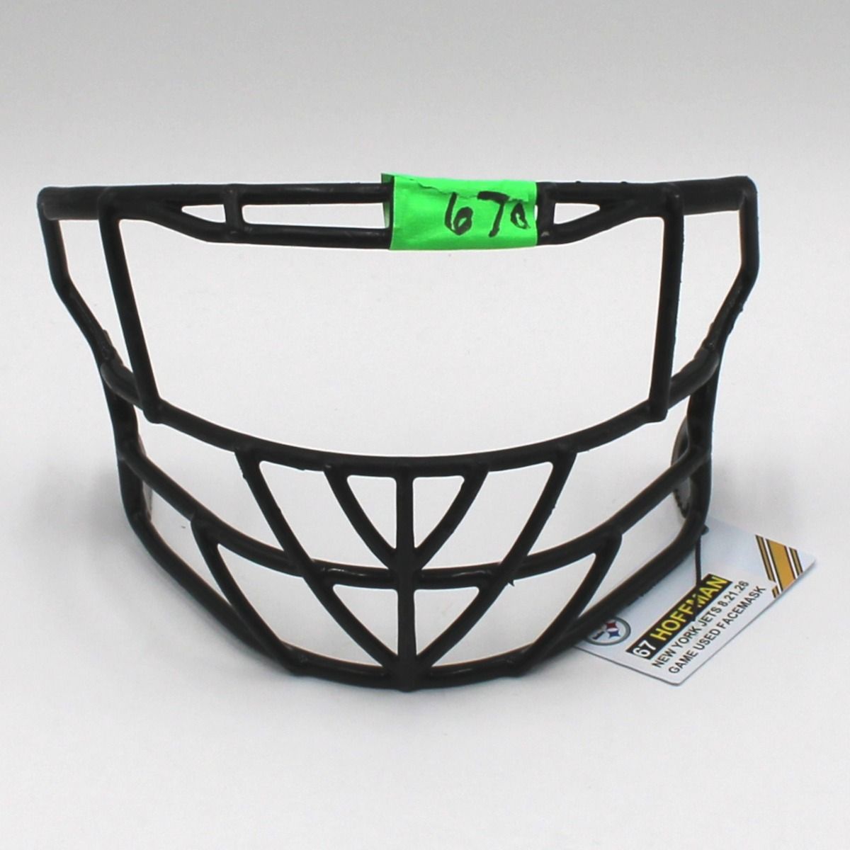 Pittsburgh Steelers #67 Brock Hoffman Game Used Facemask vs New York Jets 8.21.26 2 Pittsburgh Steelers #67 Brock Hoffman Game Used Facemask vs New York Jets 8.21.26
