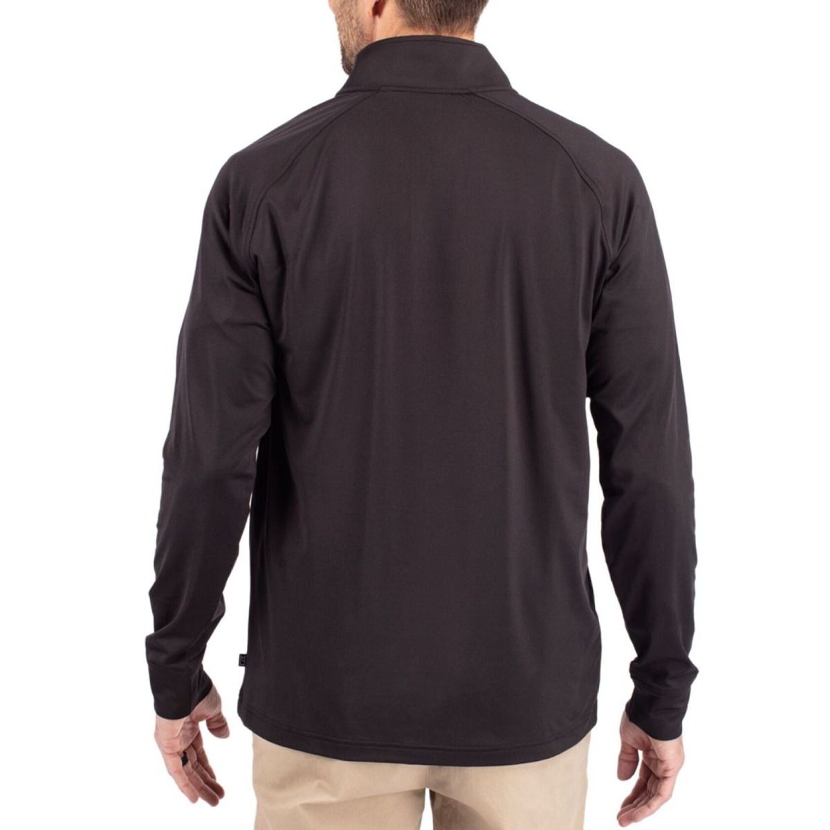 Pittsburgh Steelers Men's Big & Tall Cutter & Buck Adapt 1/4 Zip Black Pullover