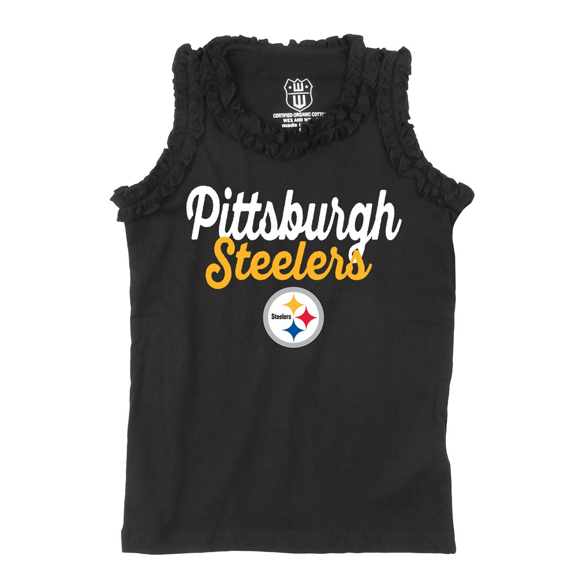 Pittsburgh Steelers Girl's Ruffle Tank 1 Pittsburgh Steelers Girl's Ruffle Tank