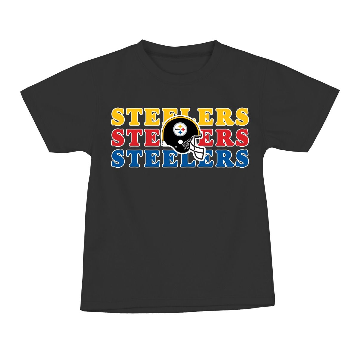 Pittsburgh Steelers Toddler Retro Helmet Short Sleeve T-Shirt