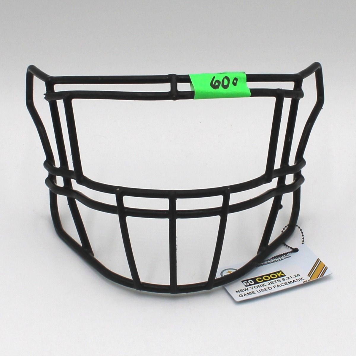 Pittsburgh Steelers #60 Dylan Cook Game Used Facemask vs New York Jets 8.21.26 1 Pittsburgh Steelers #60 Dylan Cook Game Used Facemask vs New York Jets 8.21.26