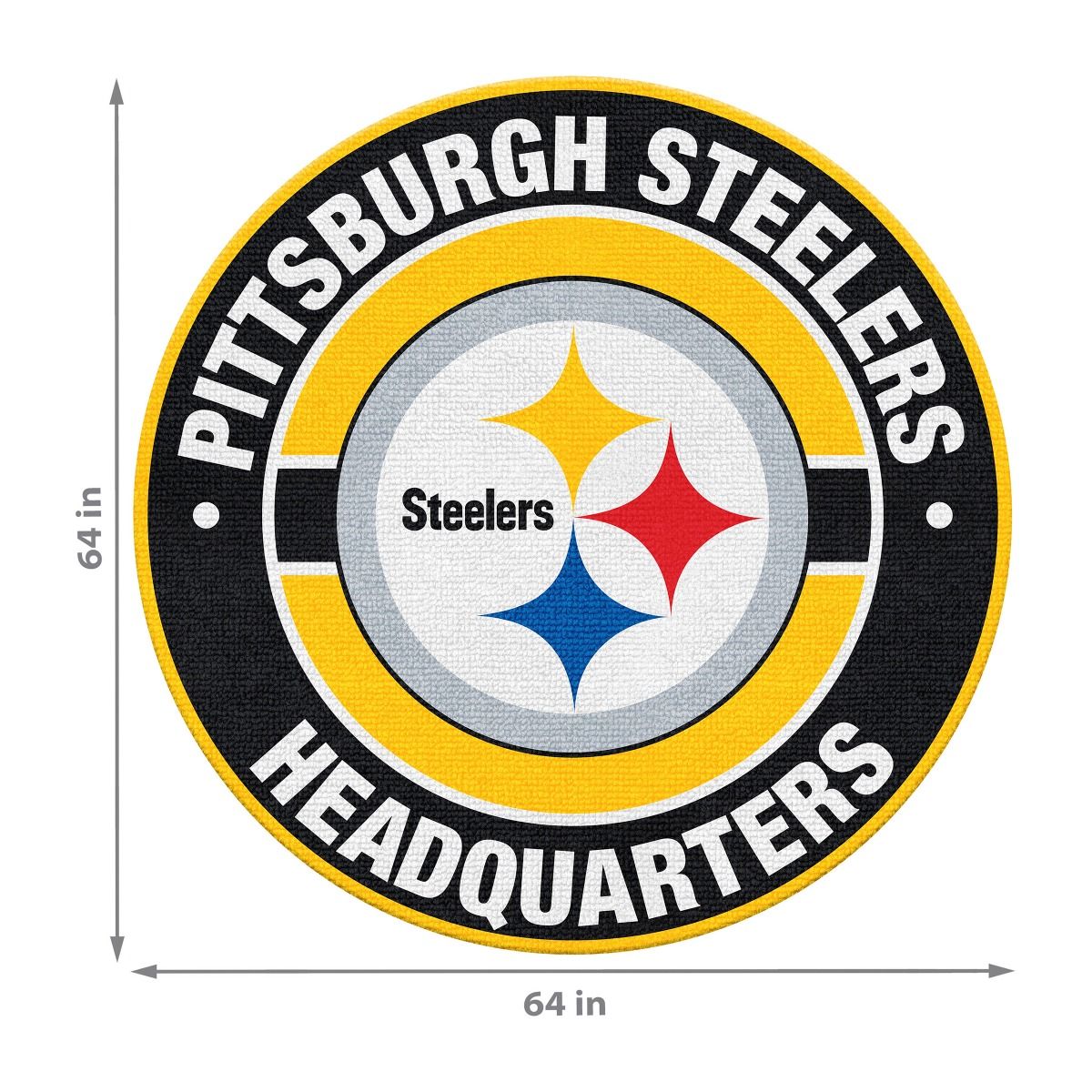 Pittsburgh Steelers Round Headquarters Rug 2 Pittsburgh Steelers Round Headquarters Rug