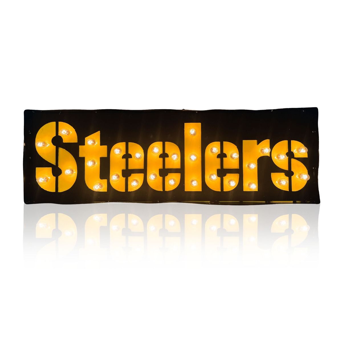 Pittsburgh Steelers Lighted Recycled Metal Street Sign 10 Pittsburgh Steelers Lighted Recycled Metal Street Sign