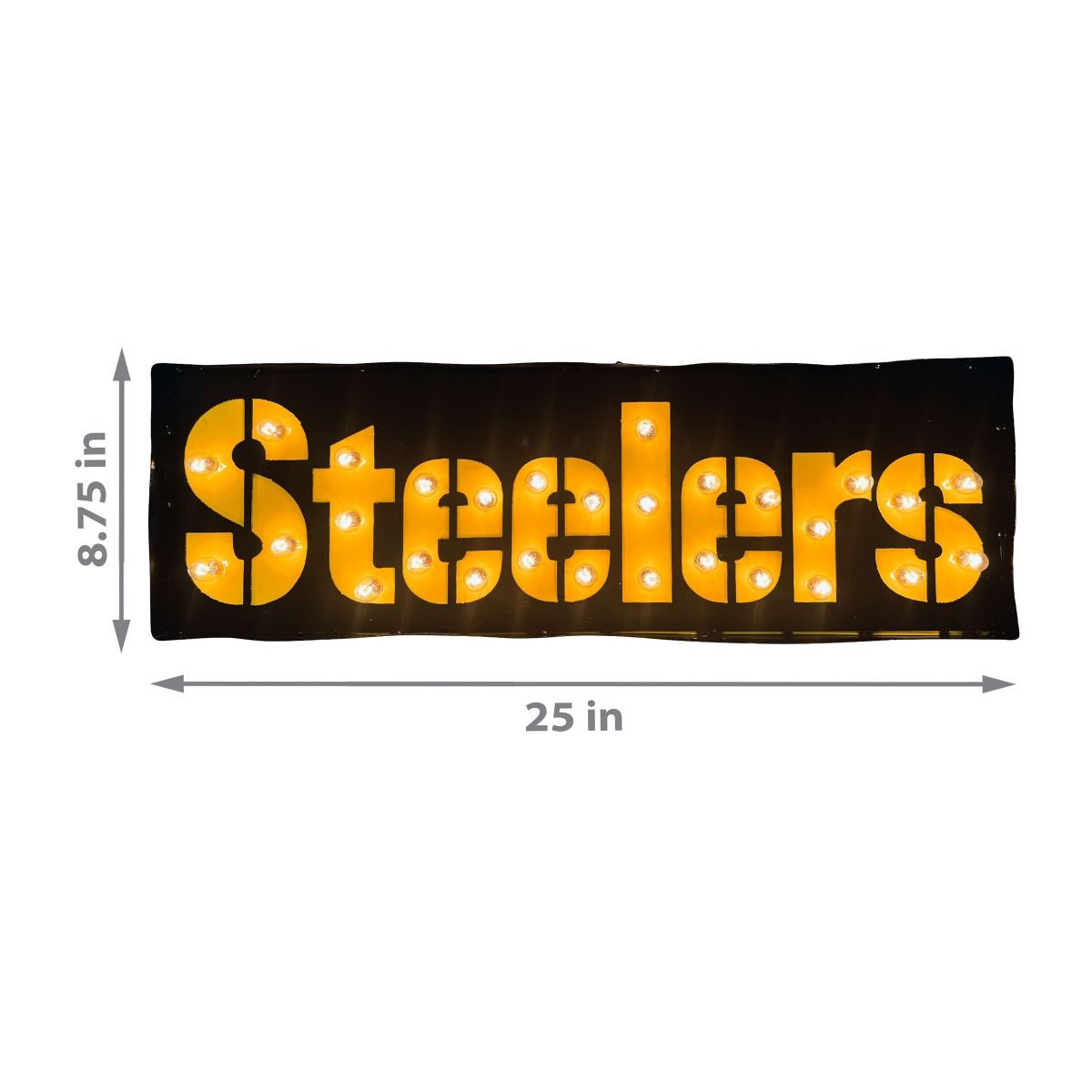 Pittsburgh Steelers Lighted Recycled Metal Street Sign 3 Pittsburgh Steelers Lighted Recycled Metal Street Sign