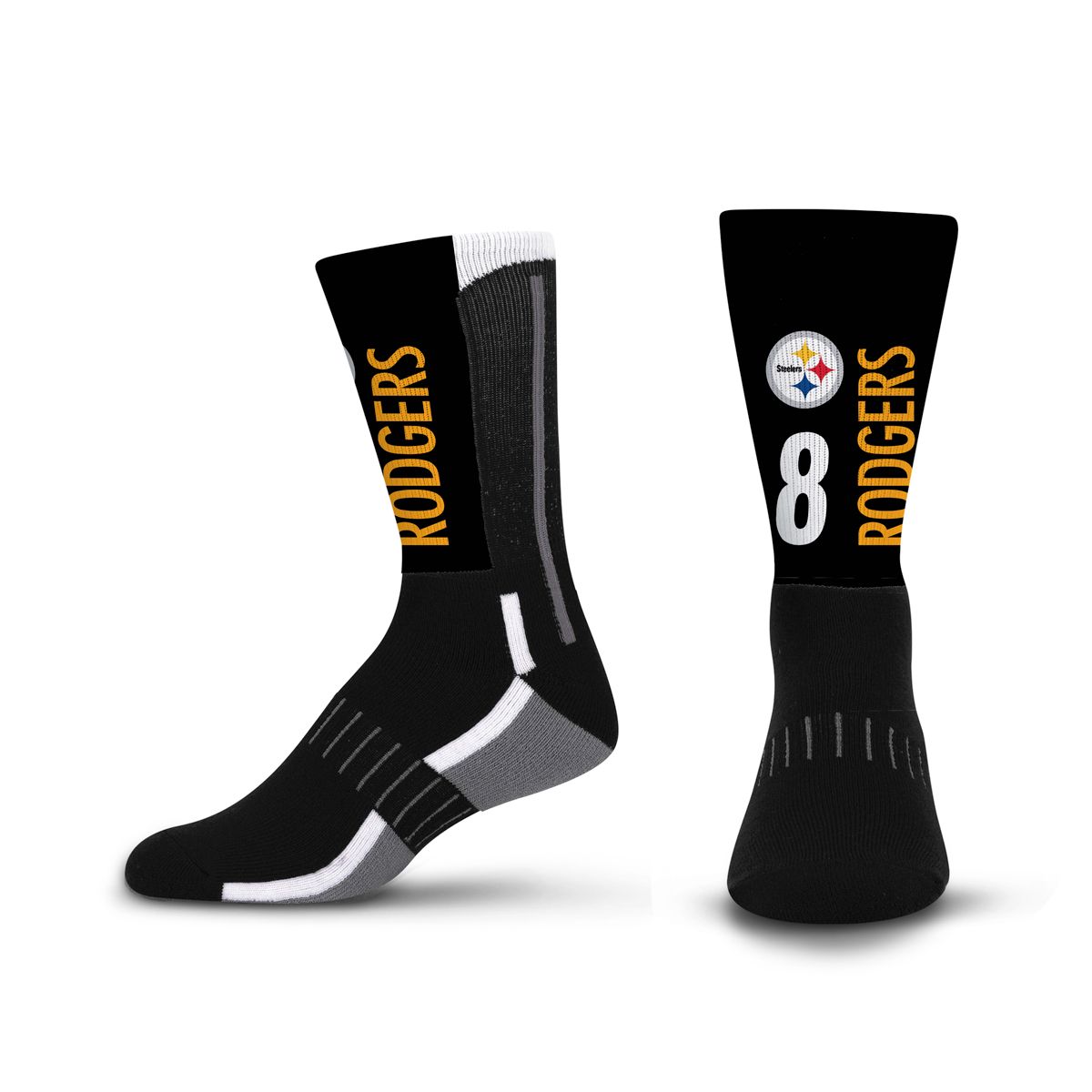 Pittsburgh Steelers Youth Rodgers #8 Phenom Curve Sock 7 Pittsburgh Steelers Youth Rodgers #8 Phenom Curve Sock