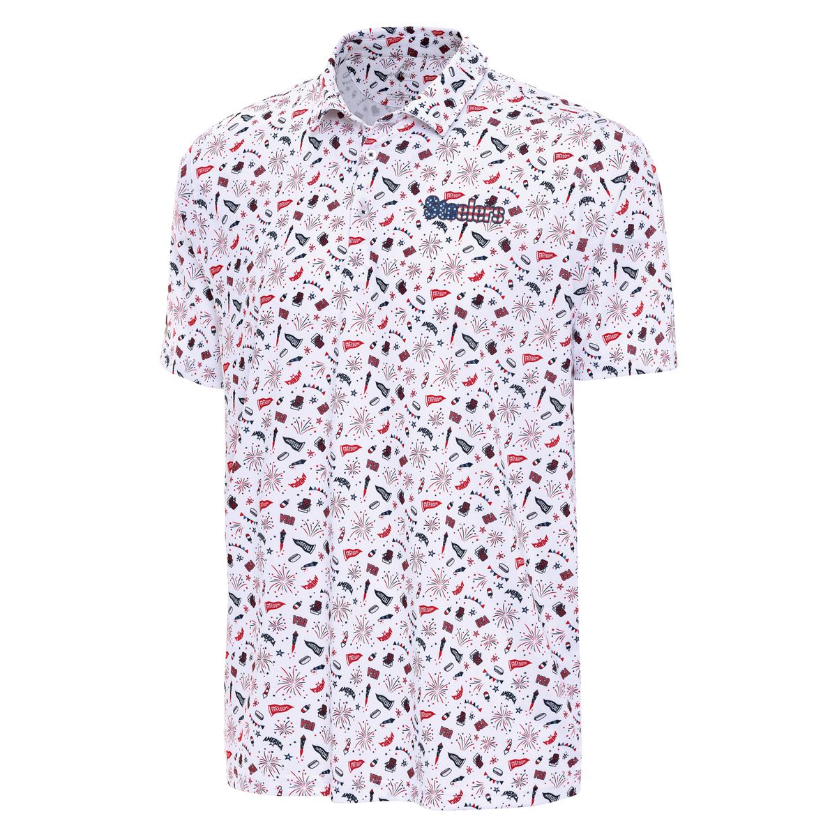 Pittsburgh Steelers Men's Antigua Finale Patriotic Polo 3 Pittsburgh Steelers Men's Antigua Finale Patriotic Polo