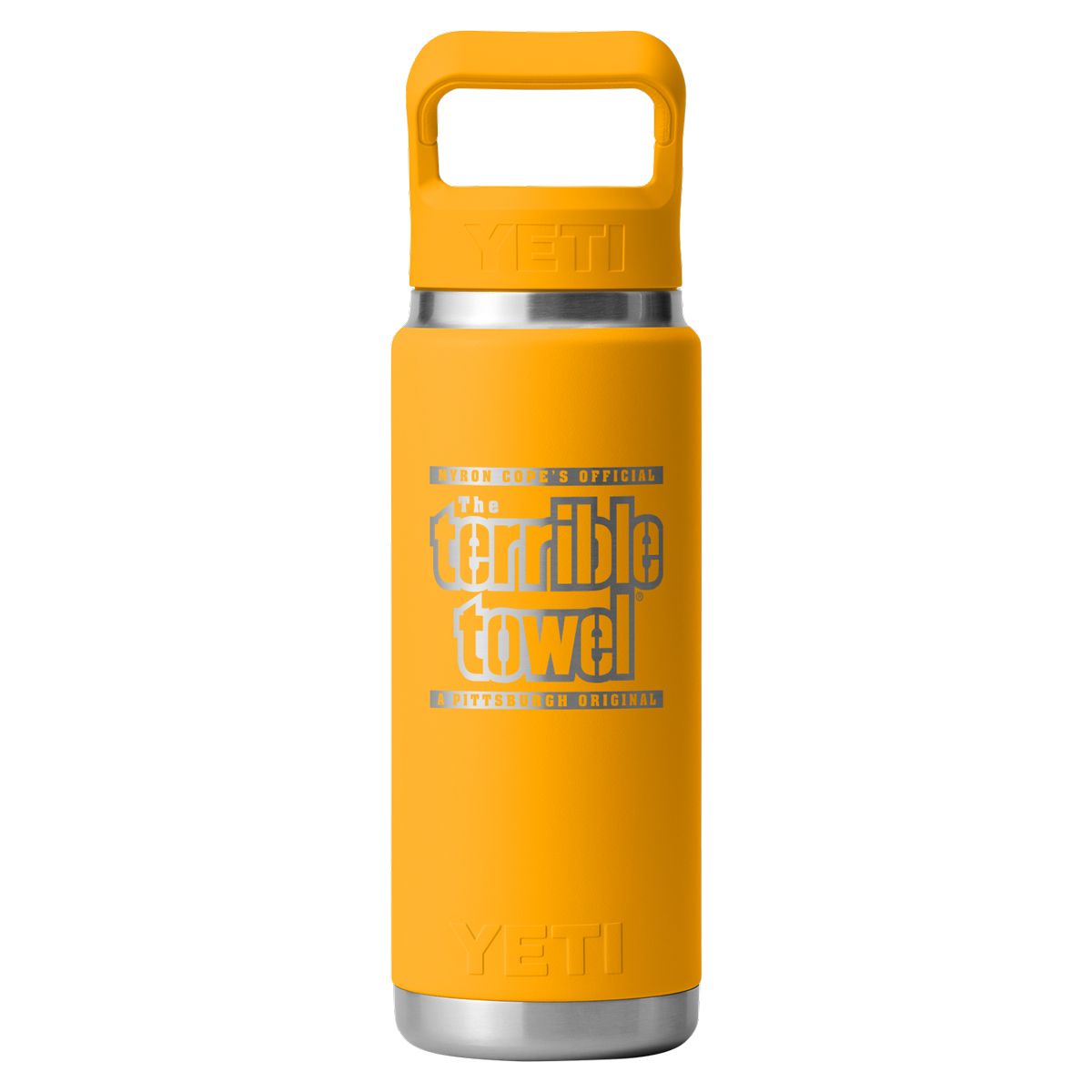 Pittsburgh Steelers Yeti 26oz Gold Terrible Towel® Straw Bottle