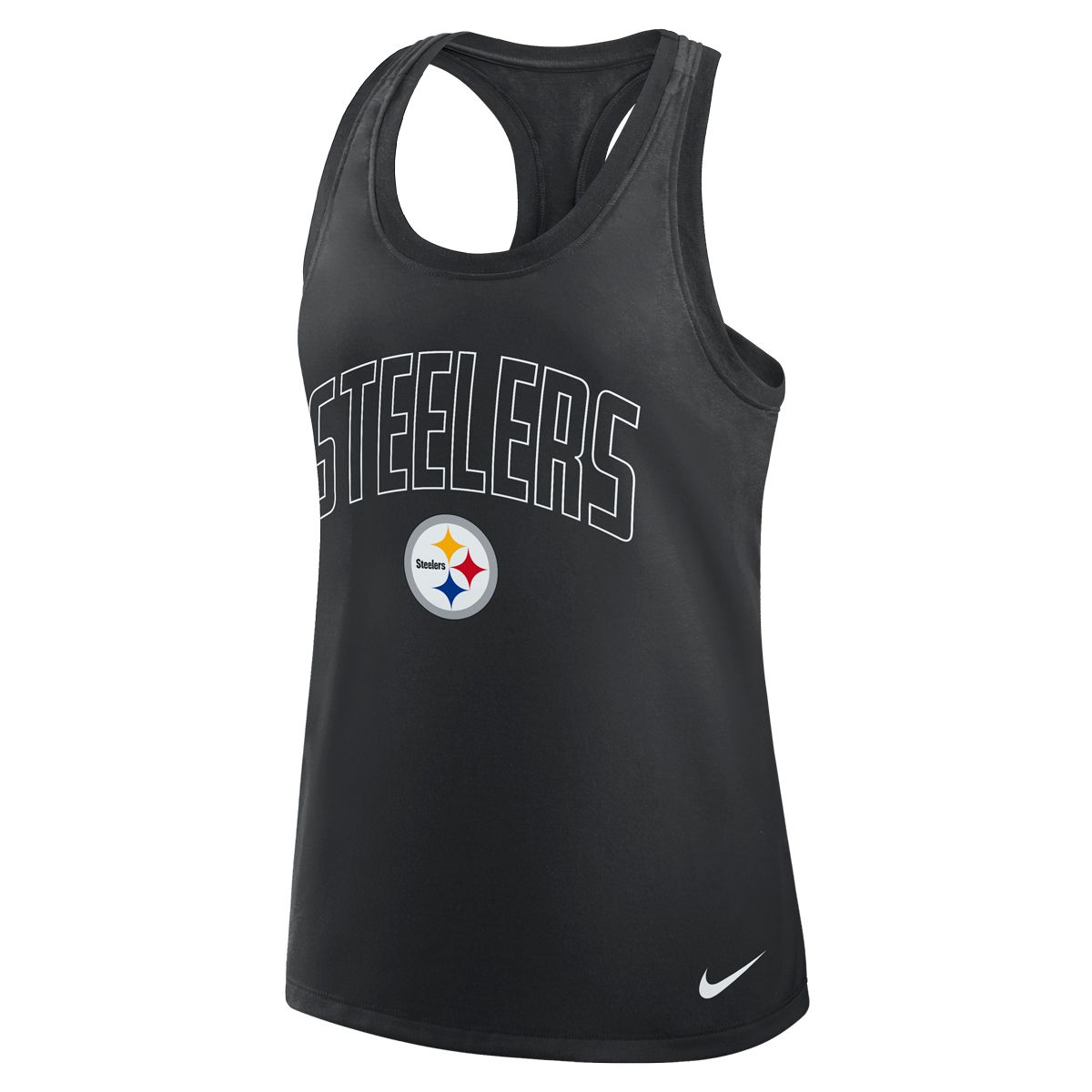 Pittsburgh Steelers Women's Nike Black Racerback Tank 6 Pittsburgh Steelers Women's Nike Black Racerback Tank