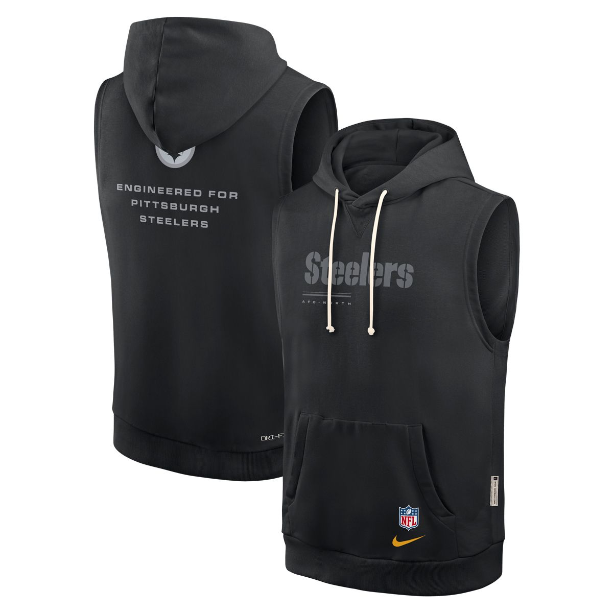 Pittsburgh Steelers Men's Nike Sideline Sleeveless Hoodie 2 Pittsburgh Steelers Men's Nike Sideline Sleeveless Hoodie
