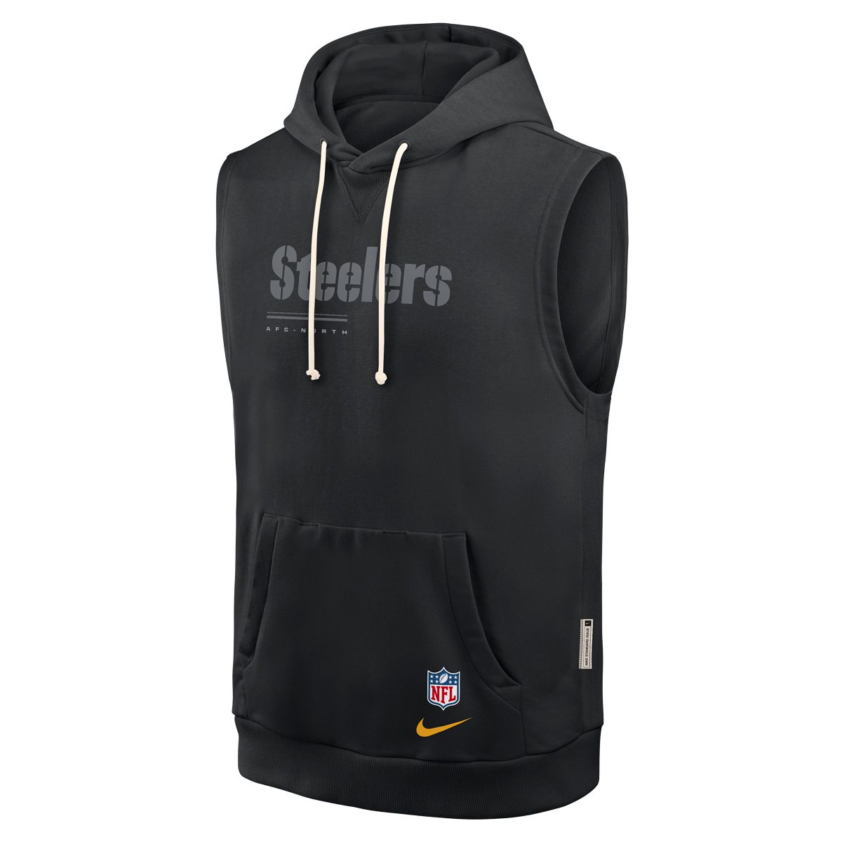 Pittsburgh Steelers Men's Nike Sideline Sleeveless Hoodie 3 Pittsburgh Steelers Men's Nike Sideline Sleeveless Hoodie