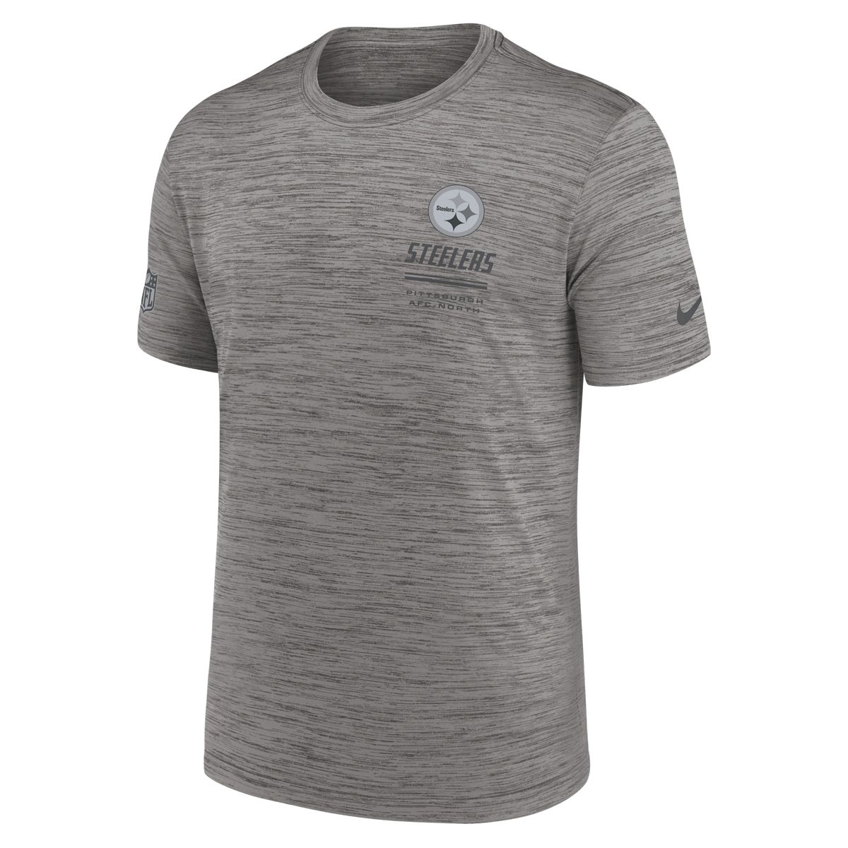 Pittsburgh Steelers Men's Nike Sideline Grey Velocity Short Sleeve T-Shirt