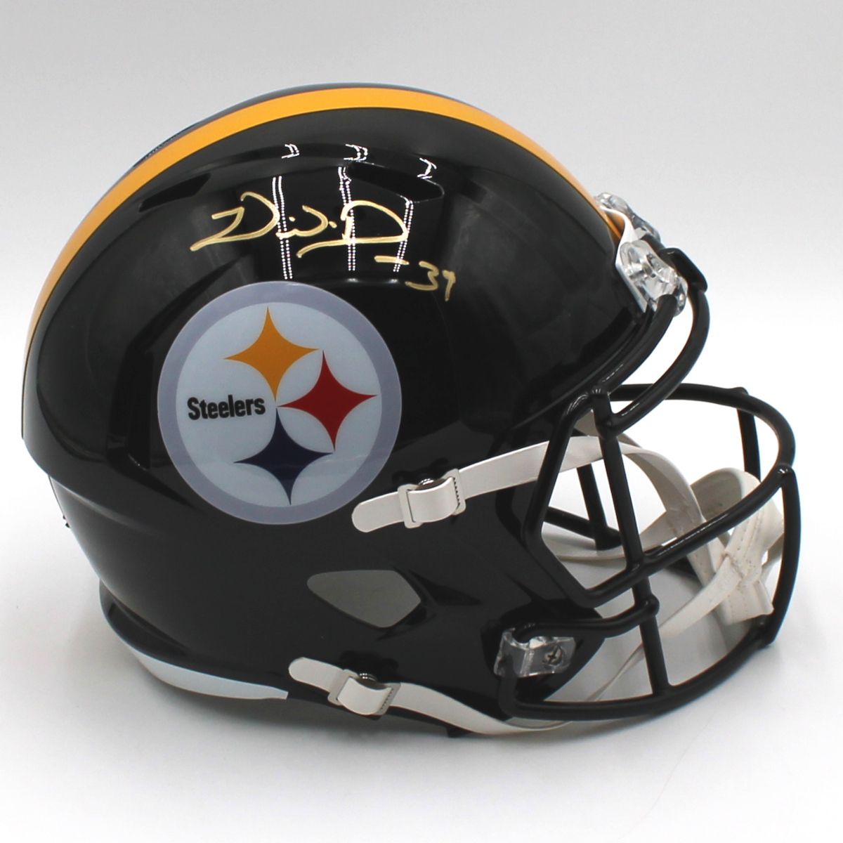 Pittsburgh Steelers #39 Willie Parker Autographed Riddell Replica Full-Size Helmet 3 Pittsburgh Steelers #39 Willie Parker Autographed Riddell Replica Full-Size Helmet