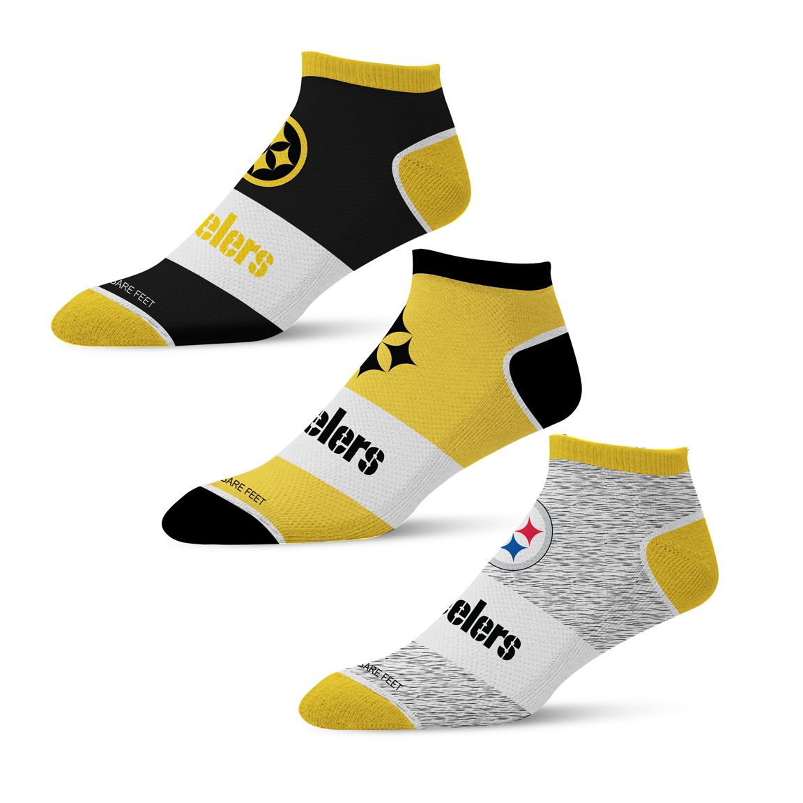 Pittsburgh Steelers Trifecta 3 Pack Socks