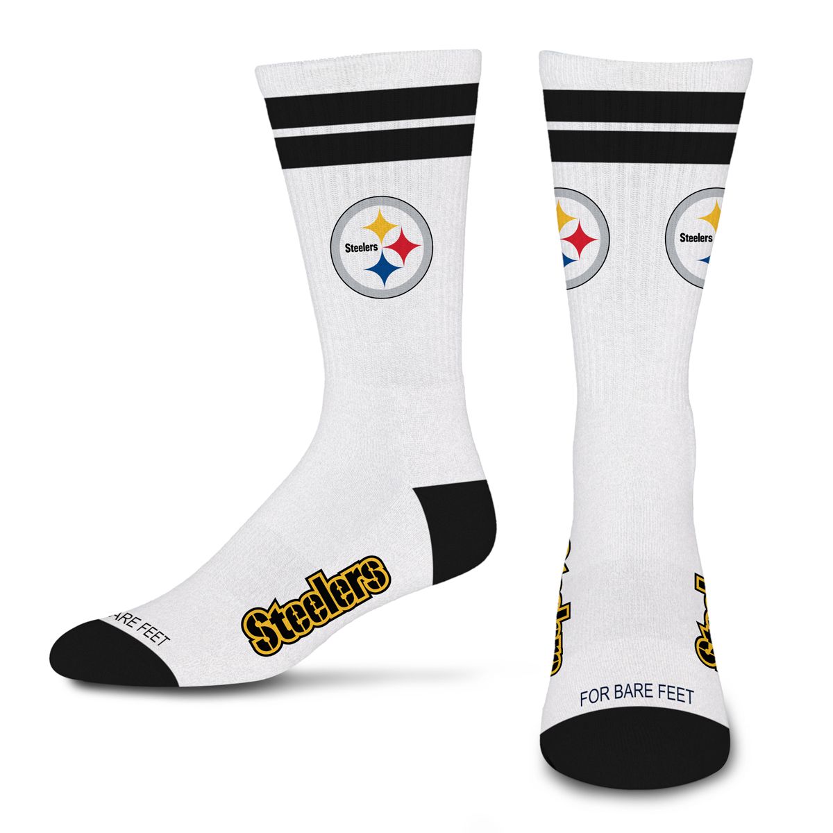 Pittsburgh Steelers White Stripes Sock