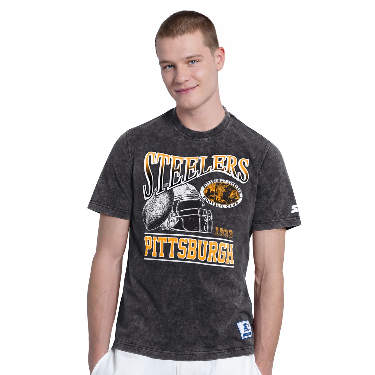 Pittsburgh Steelers Men's GIII Starter Spike Historic Short Sleeve T-Shirt 5 Pittsburgh Steelers Men's GIII Starter Spike Historic Short Sleeve T-Shirt