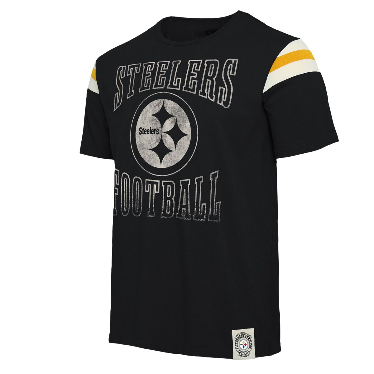 Pittsburgh Steelers Men's Darius Rucker Shoulder Stripe Short Sleeve T-Shirt