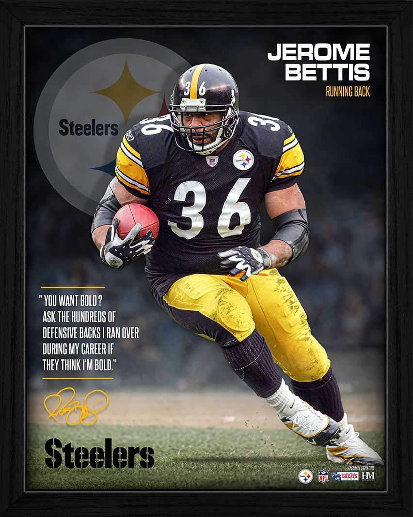 Pittsburgh Steelers #36 Jerome Bettis Inspiration Quote Frame 1 Pittsburgh Steelers #36 Jerome Bettis Inspiration Quote Frame