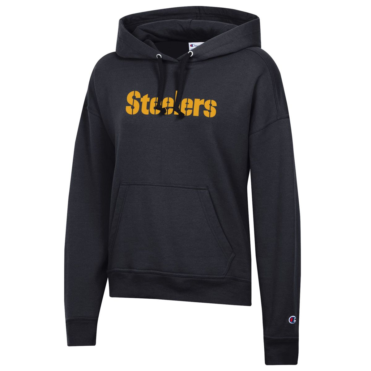 Pittsburgh Steelers Women's Champion Wordmark Powerblend Pullover Hoodie 19 Pittsburgh Steelers Women's Champion Wordmark Powerblend Pullover Hoodie