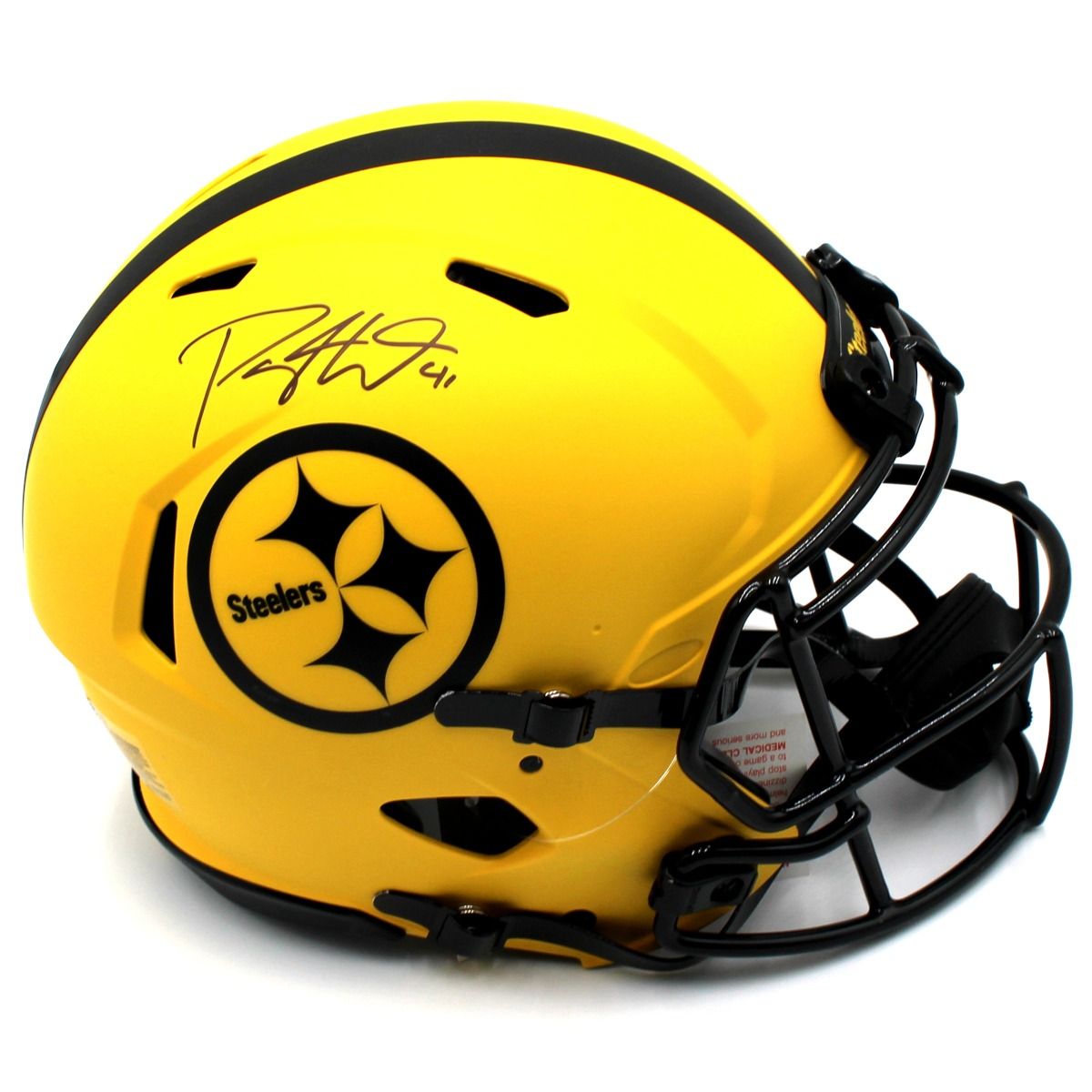 Pittsburgh Steelers #41 Payton Wilson Autographed Riddell Rave Authentic Full-Size Helmet