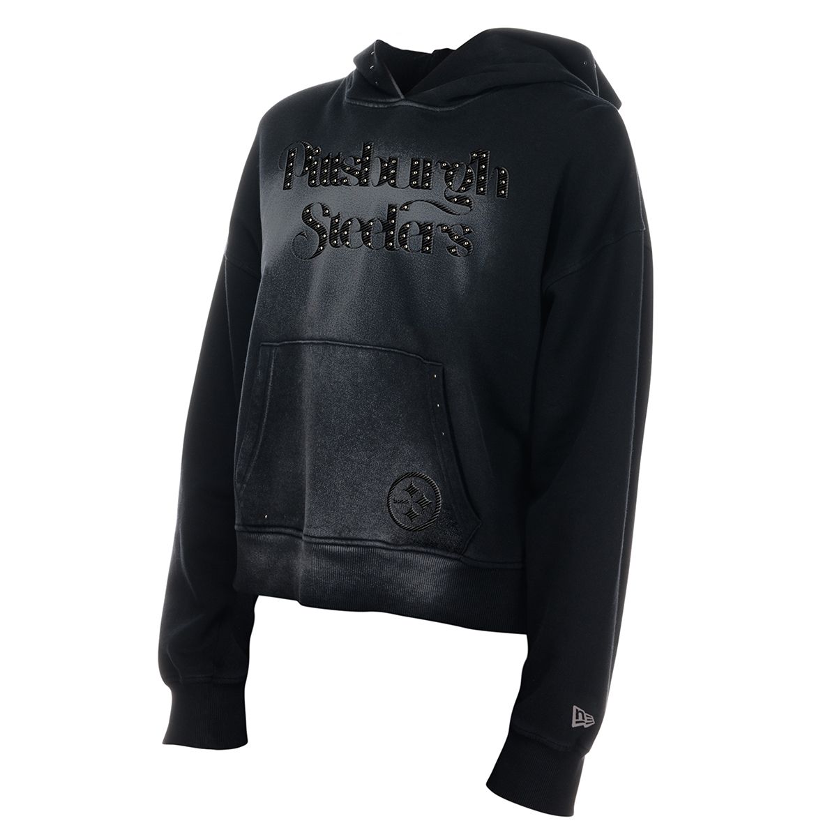 Pittsburgh Steelers Women's New Era Faded Stud Pullover Hoodie 3 Pittsburgh Steelers Women's New Era Faded Stud Pullover Hoodie
