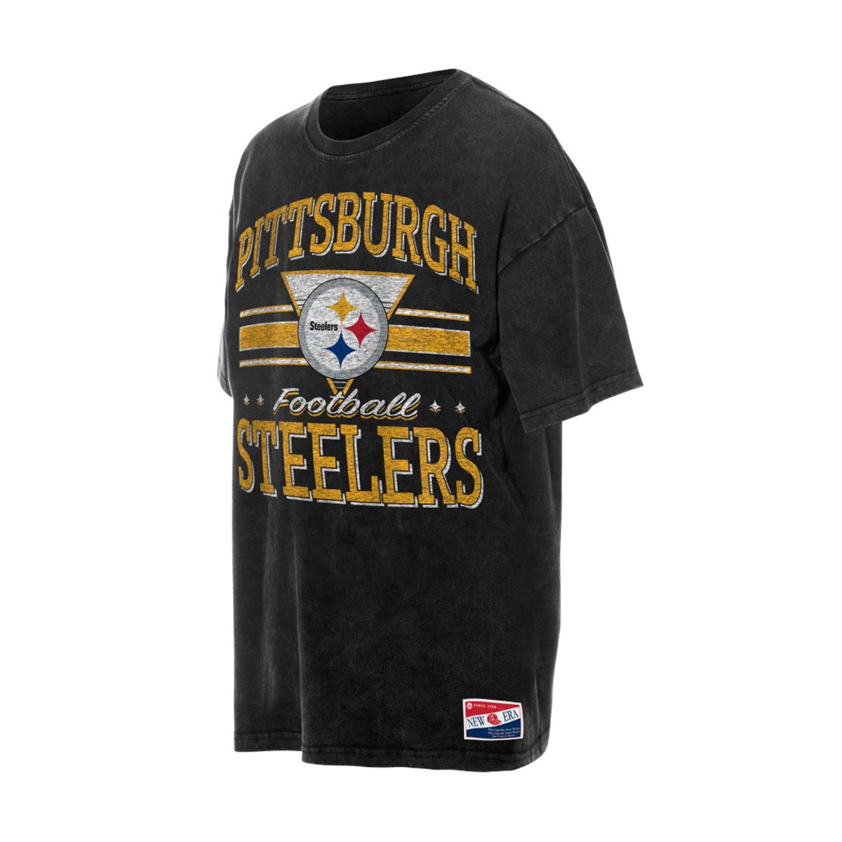 Pittsburgh Steelers Women's New Era Washed Boxy Short Sleeve T-Shirt 3 Pittsburgh Steelers Women's New Era Washed Boxy Short Sleeve T-Shirt