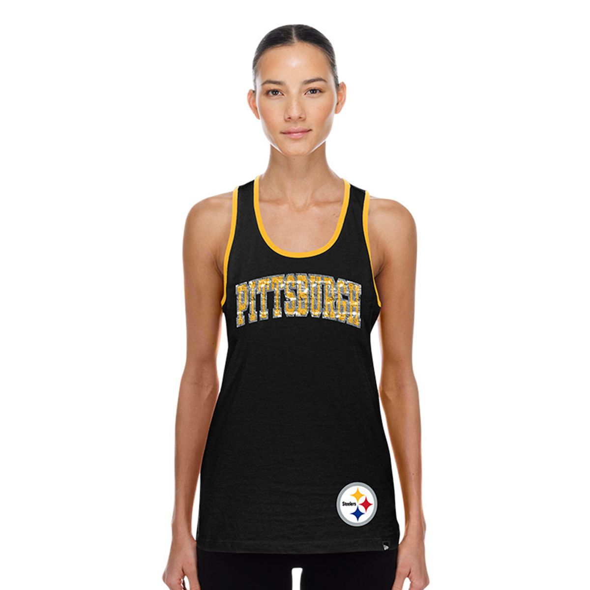 Pittsburgh Steelers Women's New Era Sequin Tank 3 Pittsburgh Steelers Women's New Era Sequin Tank