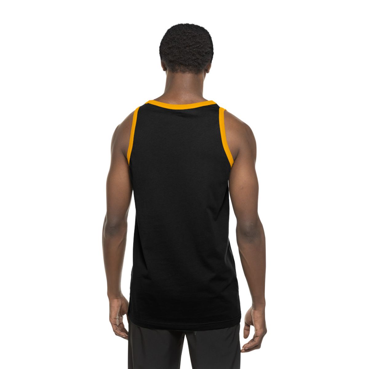 Pittsburgh Steelers Men's New Era Wordmark Ringer Tank 2 Pittsburgh Steelers Men's New Era Wordmark Ringer Tank