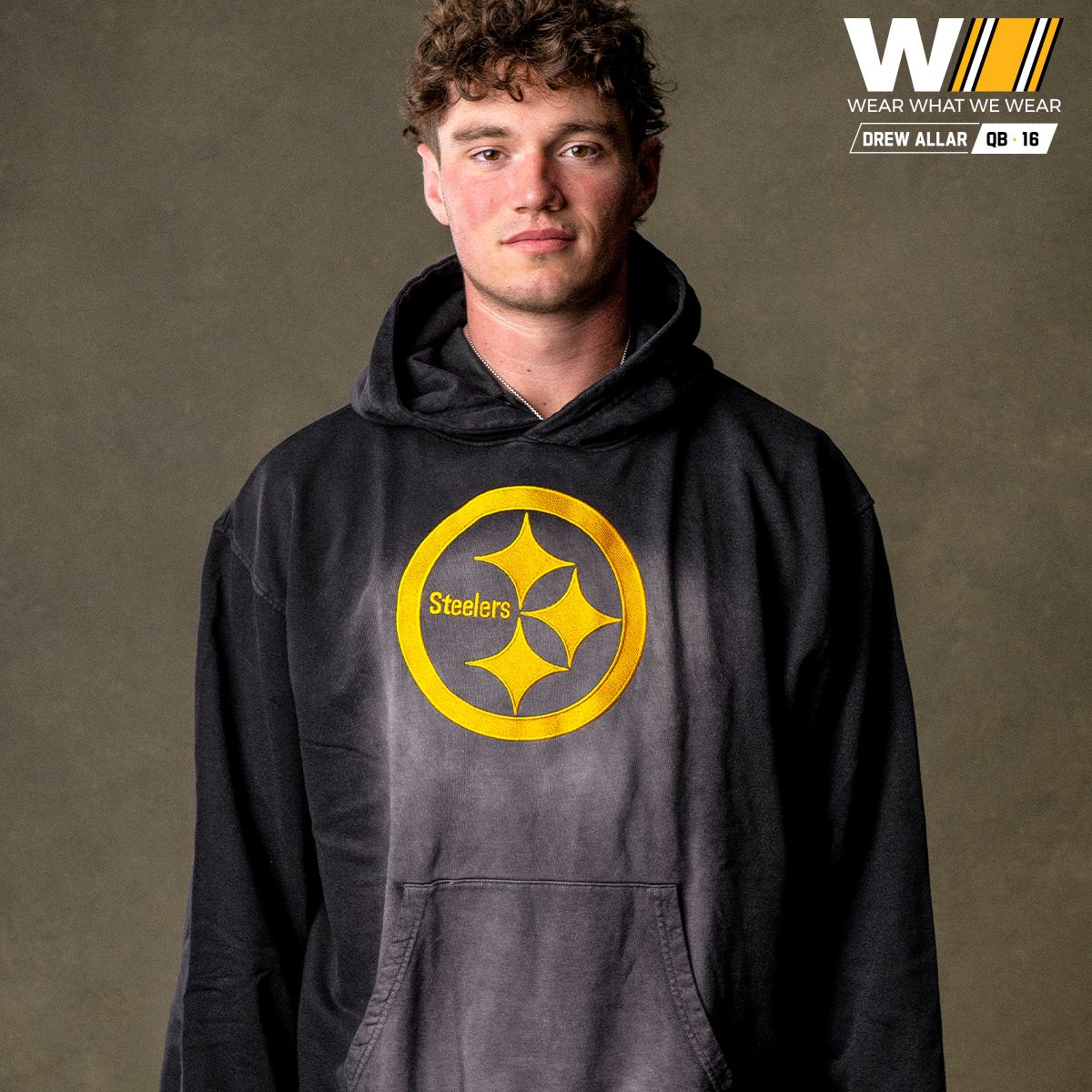 Pittsburgh Steelers Men's New Era Color Rush Faded Pullover Hoodie 5 Pittsburgh Steelers Men's New Era Color Rush Faded Pullover Hoodie