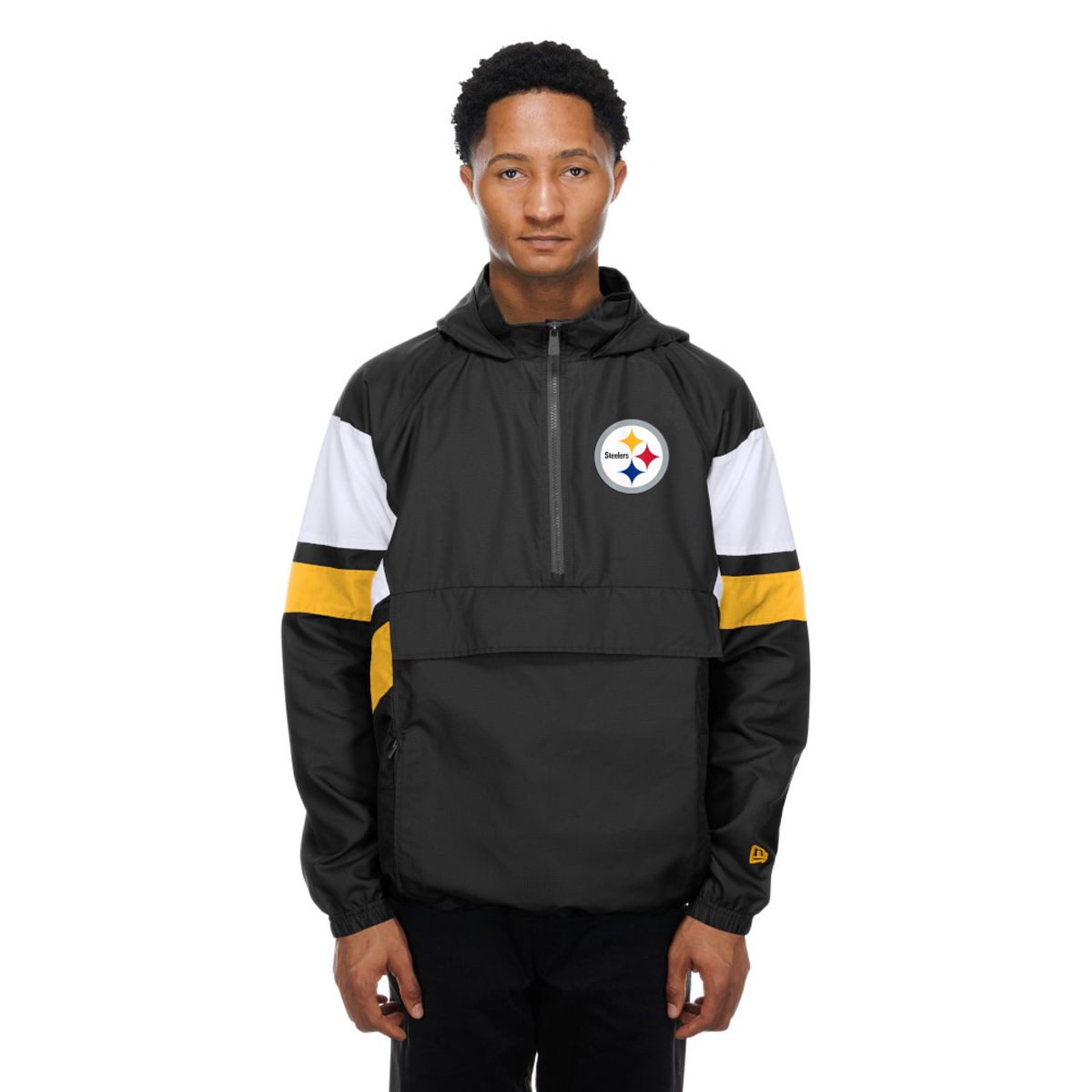 Pittsburgh Steelers Men's New Era Colorbock 1/4 Zip Windbreaker