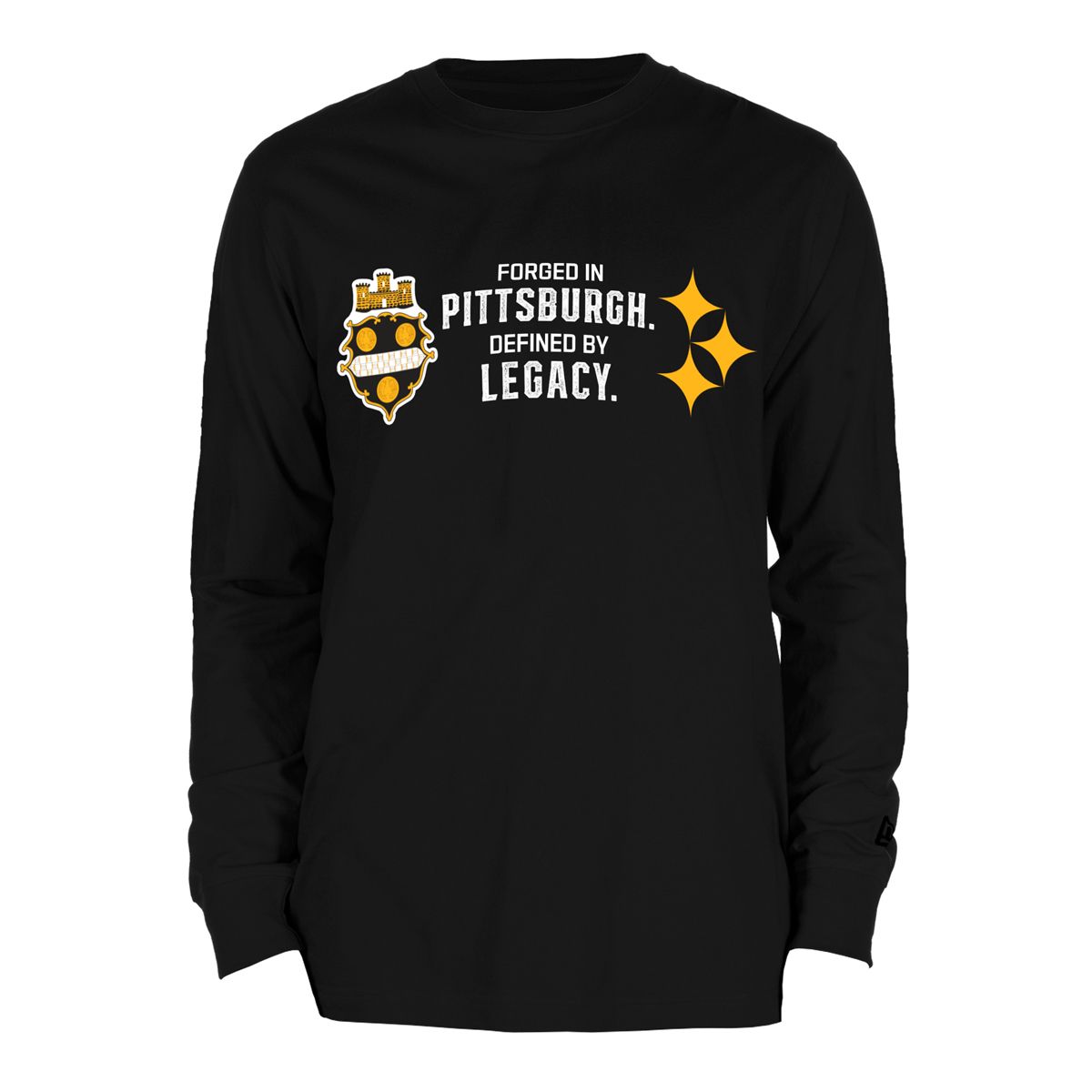 Pittsburgh Steelers Men's New Era Legacy Forged In Pittsburgh Long Sleeve T-Shirt