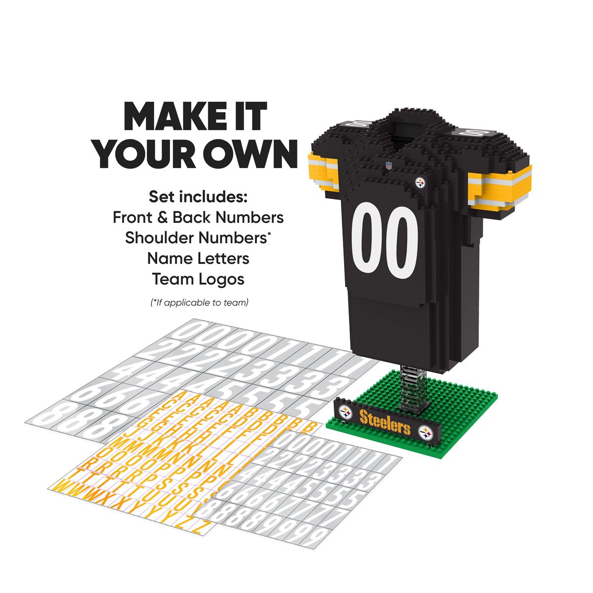 Pittsburgh Steelers BRXL Customizable 3D Jersey