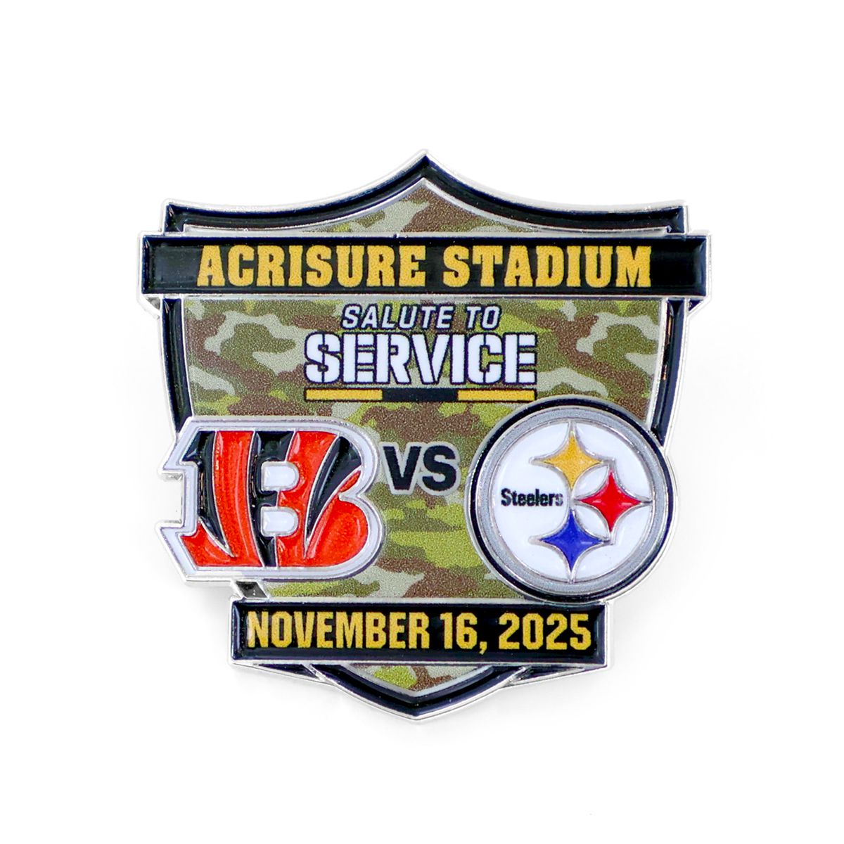 Pittsburgh Steelers vs. Cincinnati Bengals 11/16/25 Lapel Pin