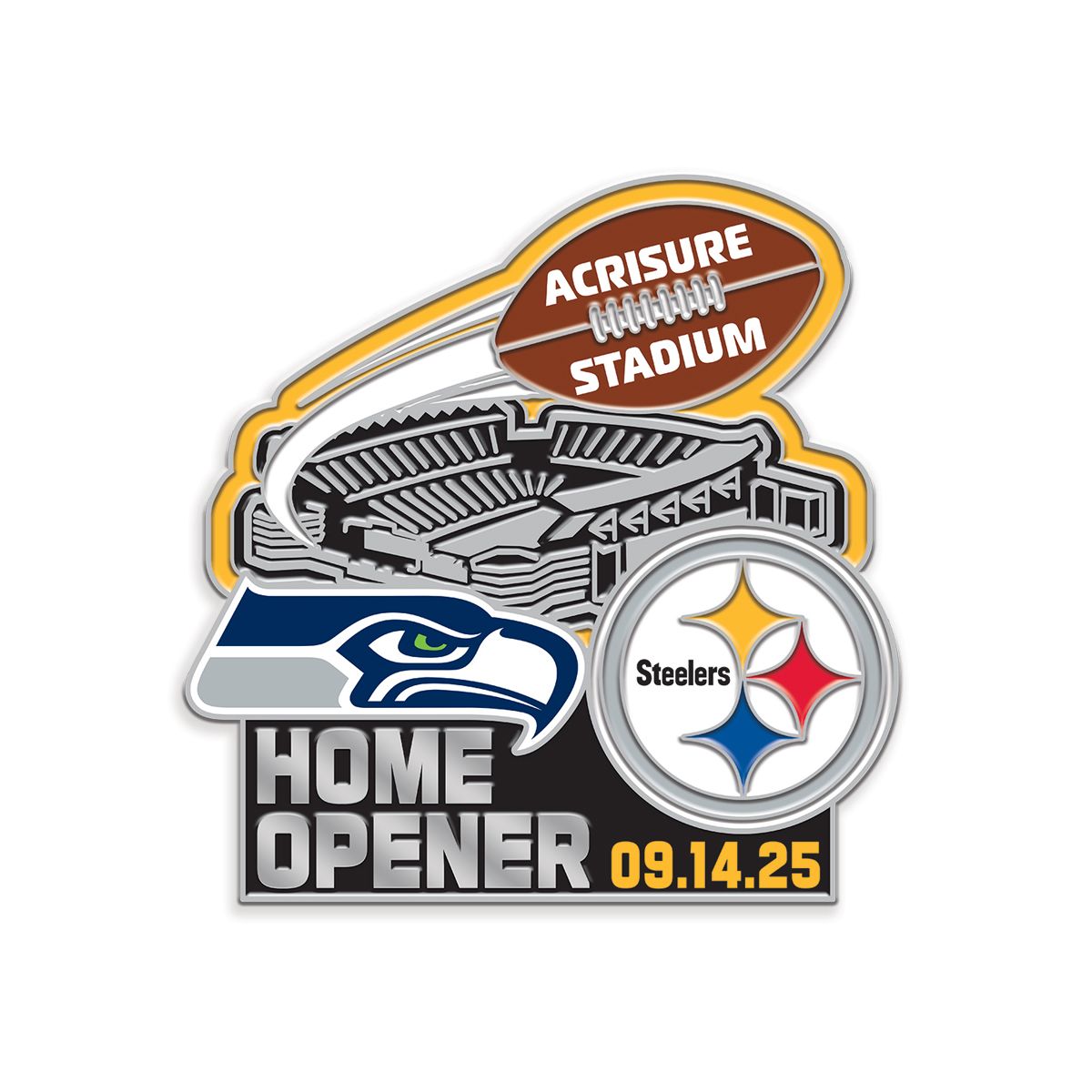 Pittsburgh Steelers vs. Seattle Seahawks 9/14/25 Lapel Pin