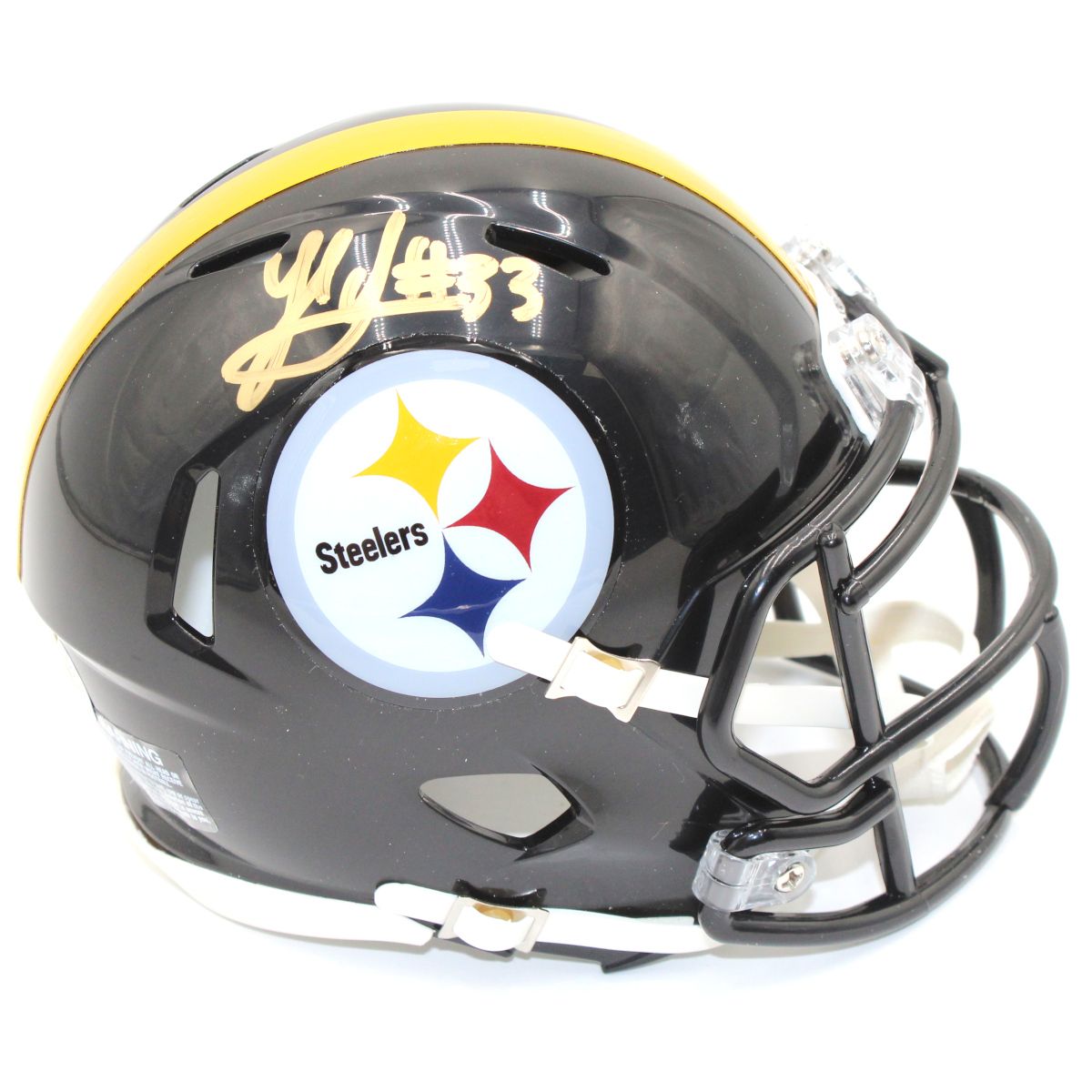 Pittsburgh Steelers #33 Jack Sawyer Autographed Riddell Speed Mini Helmet 3 Pittsburgh Steelers #33 Jack Sawyer Autographed Riddell Speed Mini Helmet
