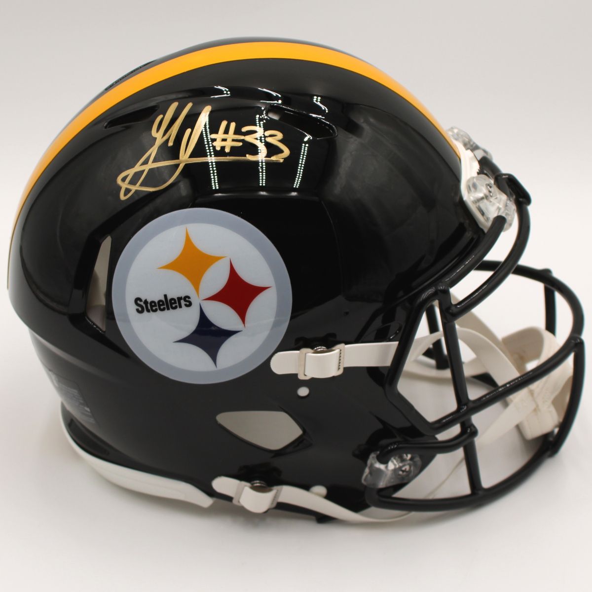 Pittsburgh Steelers #33 Jack Sawyer Autographed Riddell Authentic Full-Size Helmet 1 Pittsburgh Steelers #33 Jack Sawyer Autographed Riddell Authentic Full-Size Helmet