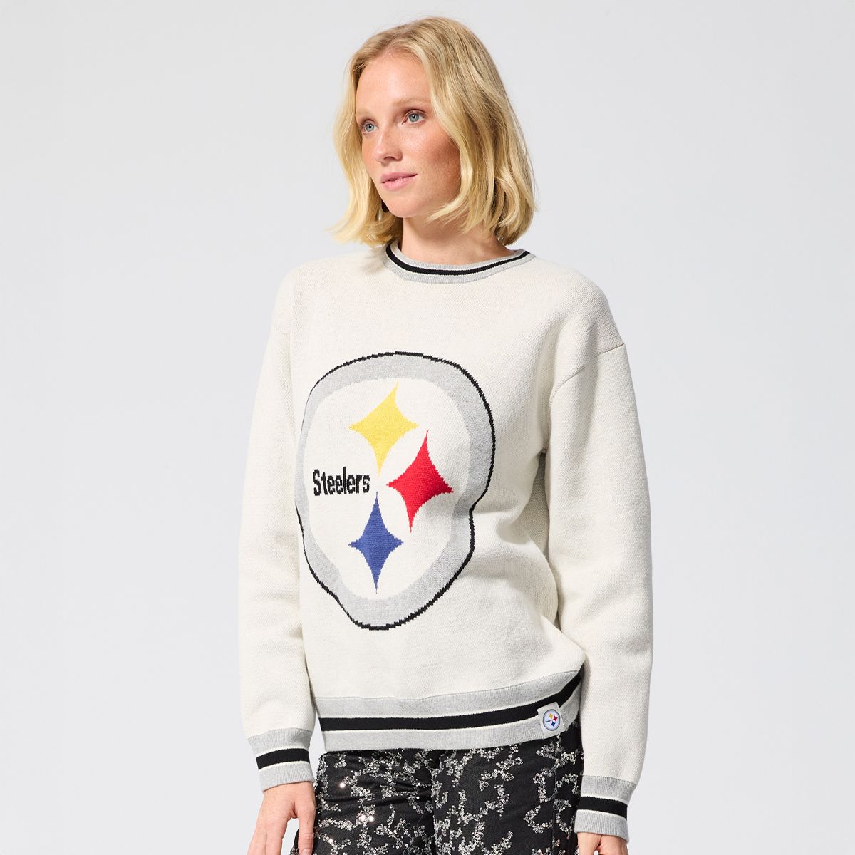 Pittsburgh Steelers Women's Terez Primary Logo Crewneck Sweater