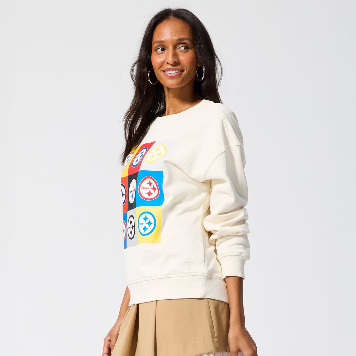 Pittsburgh Steelers Women's Terez Technicolor Crew 3 Pittsburgh Steelers Women's Terez Technicolor Crew