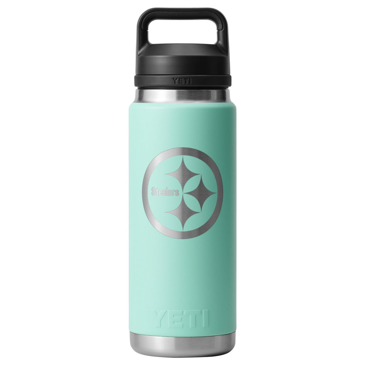 Pittsburgh Steelers Yeti 26oz Etched Logo Seafoam Chug Bottle 3 Pittsburgh Steelers Yeti 26oz Etched Logo Seafoam Chug Bottle