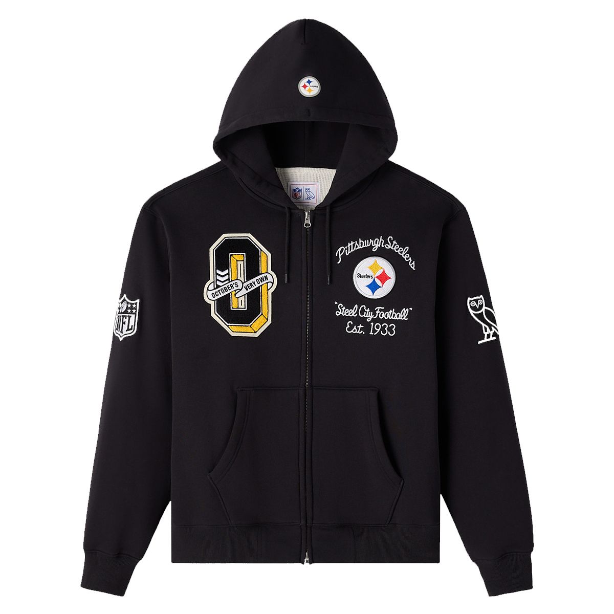 Pittsburgh Steelers Men's OVO Zip Hoodie 9 Pittsburgh Steelers Men's OVO Zip Hoodie