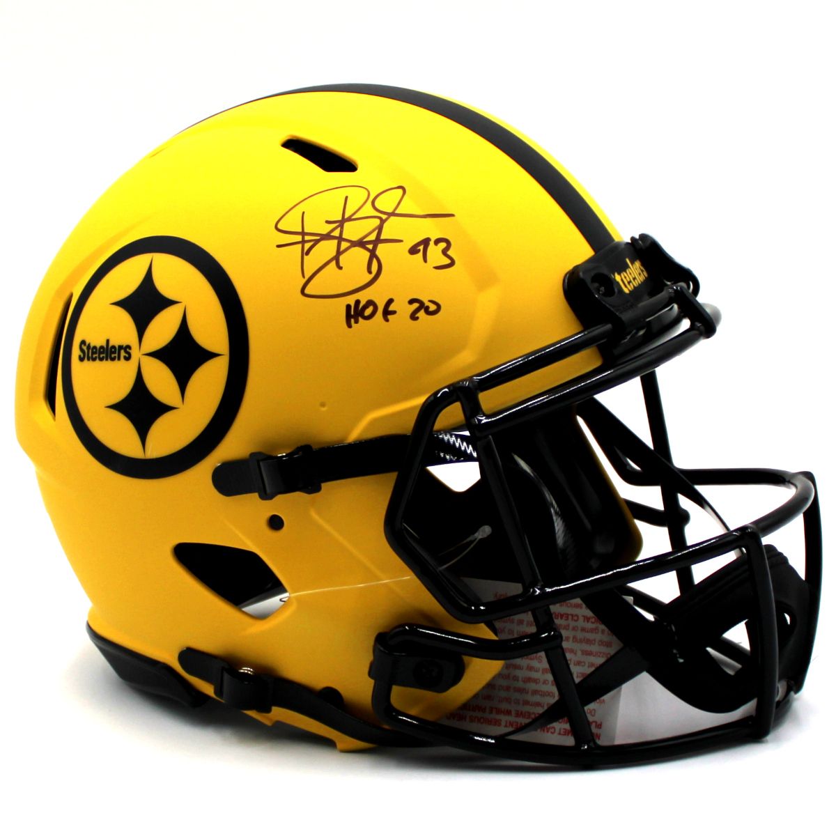 Pittsburgh Steelers #43 Troy Polamalu Autographed Riddell Authentic Rave Full-Size Helmet