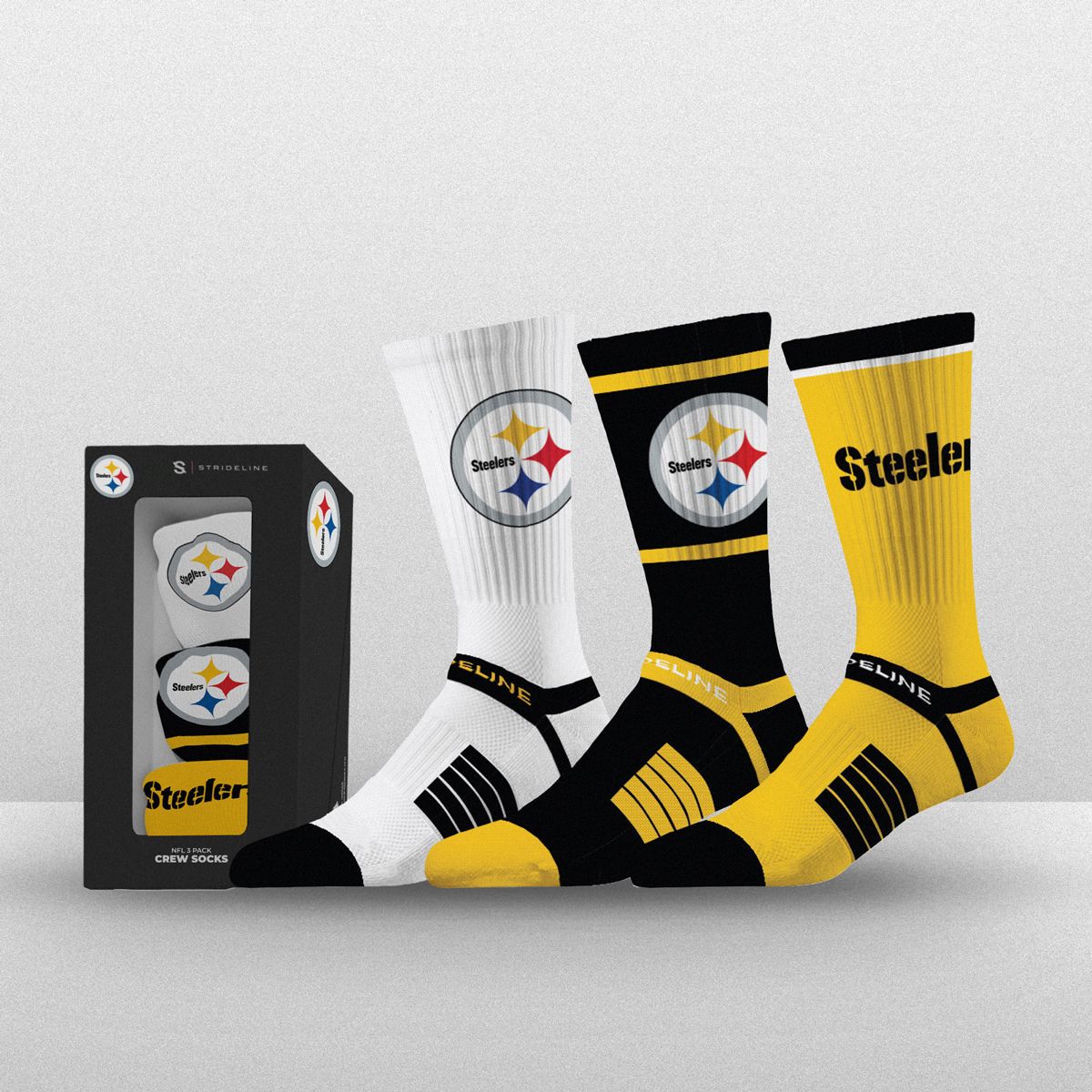 Pittsburgh Steelers Premium Knit Crew Sock - 3 Pack
